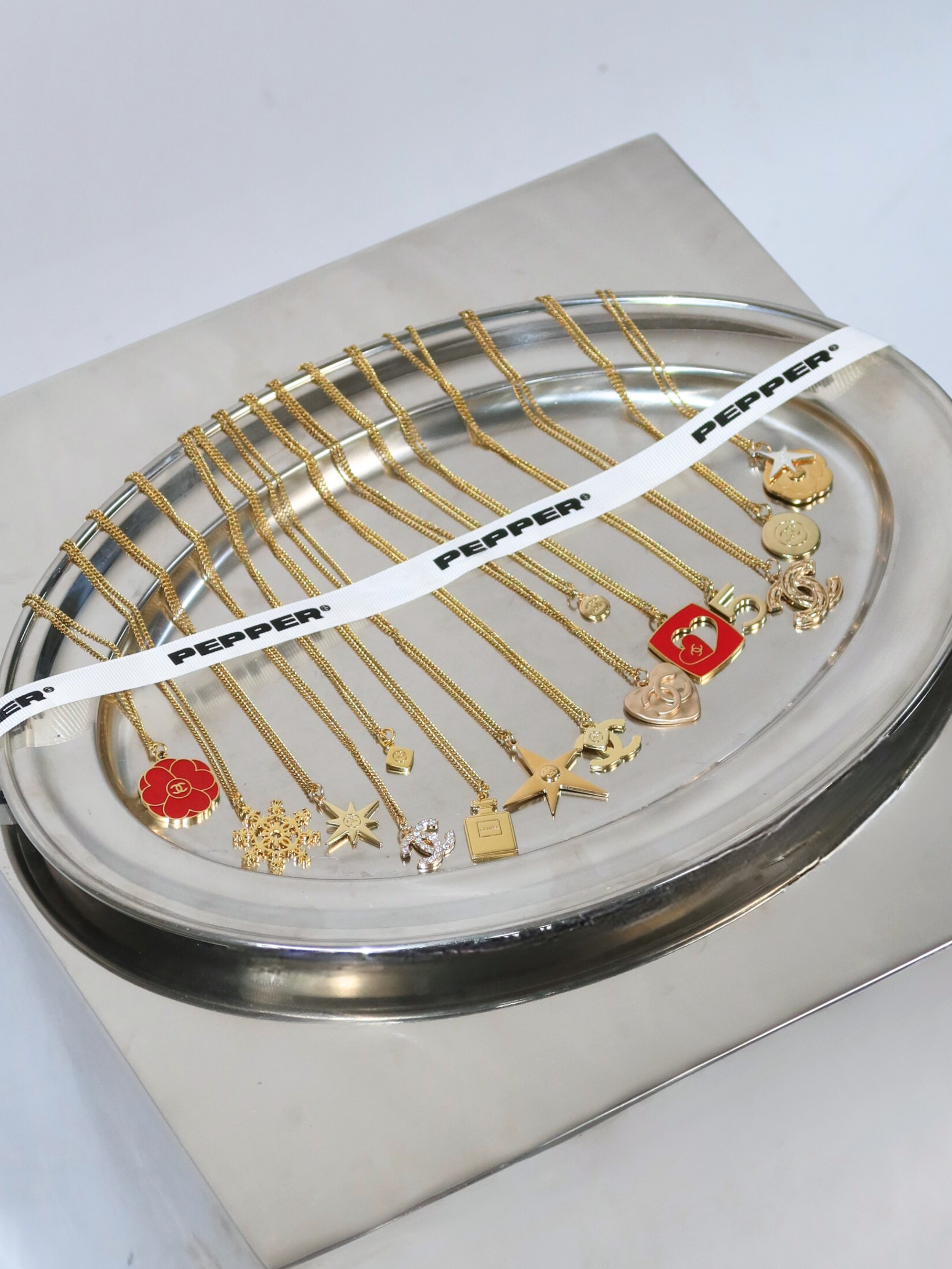 Chanel Matelassé Strass Necklace