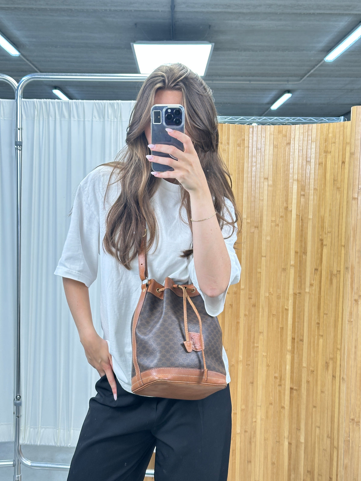 Céline Macadam Bucket Bag