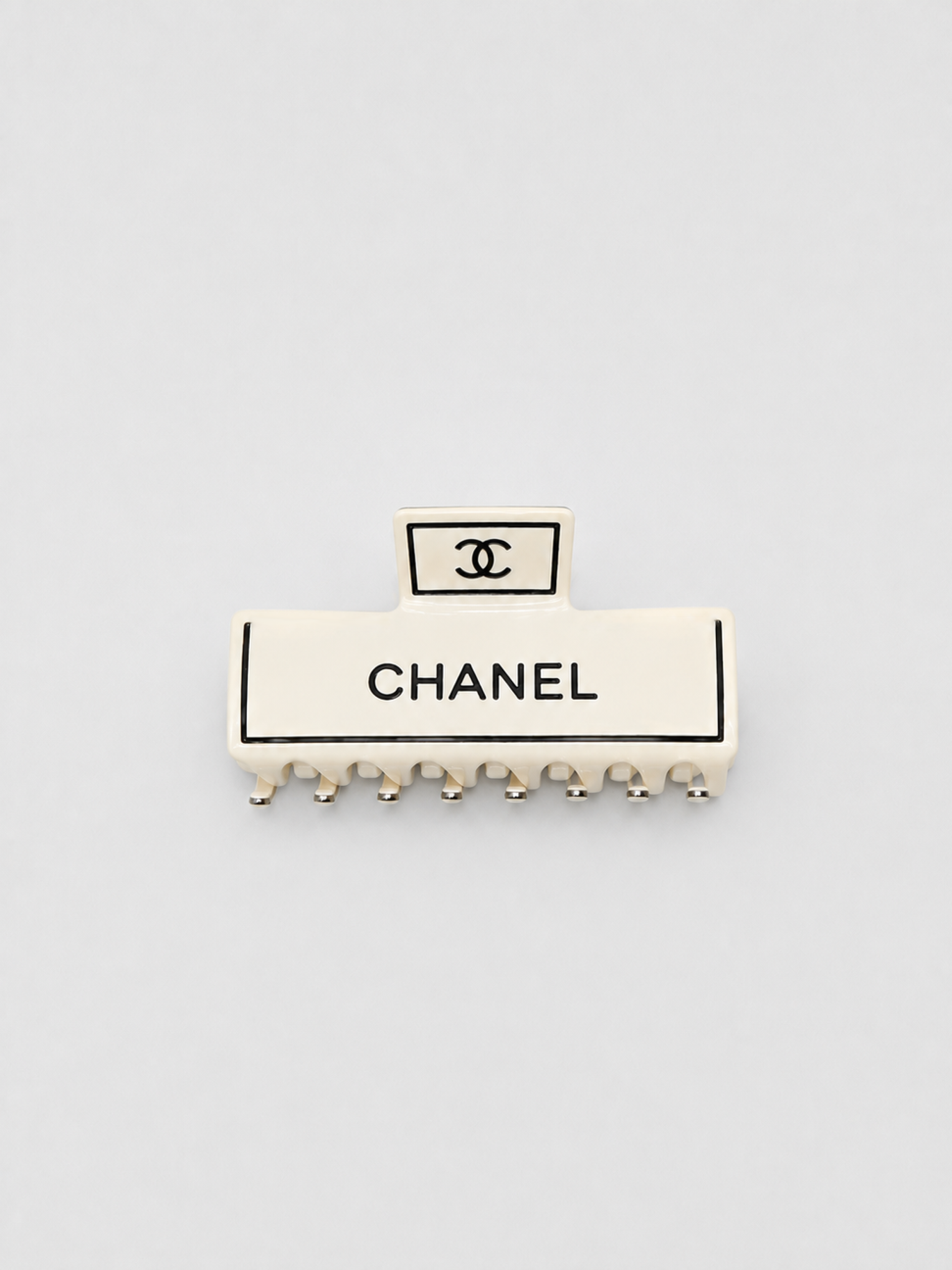 Chanel Ivory Rectangular Hair Clip
