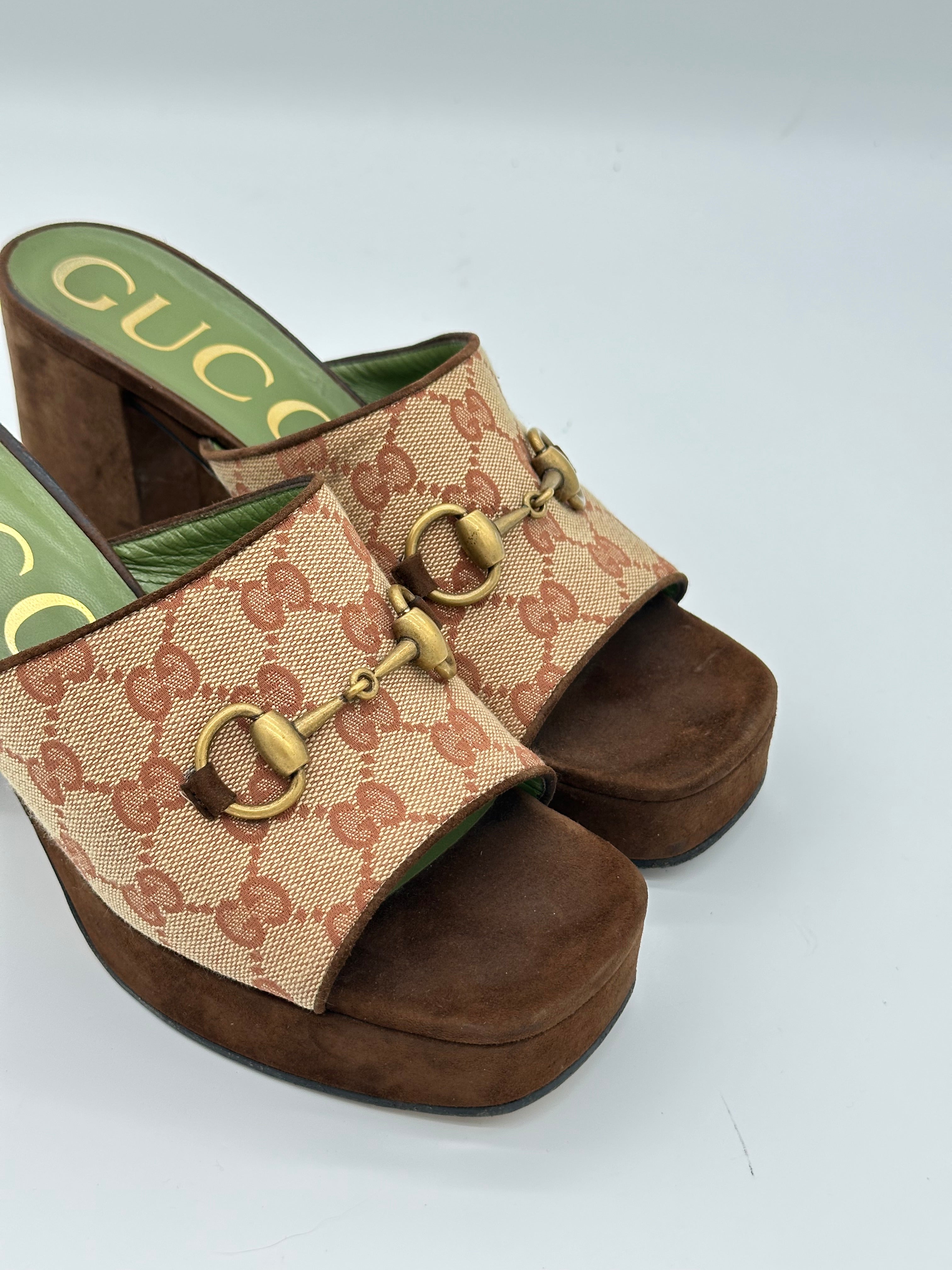 Gucci Horsebit Platform Heels