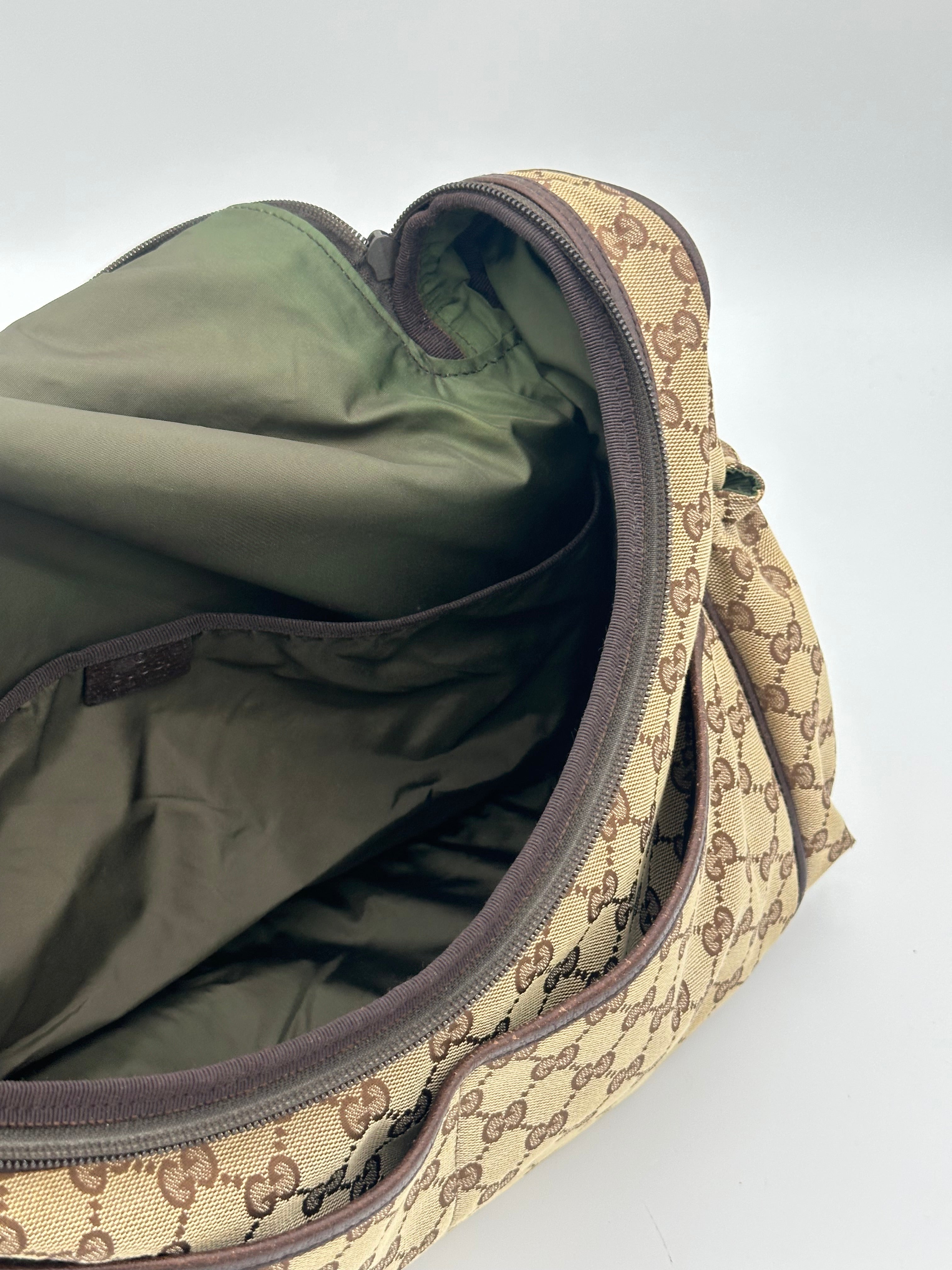 Gucci Canvas Diaper Bag
