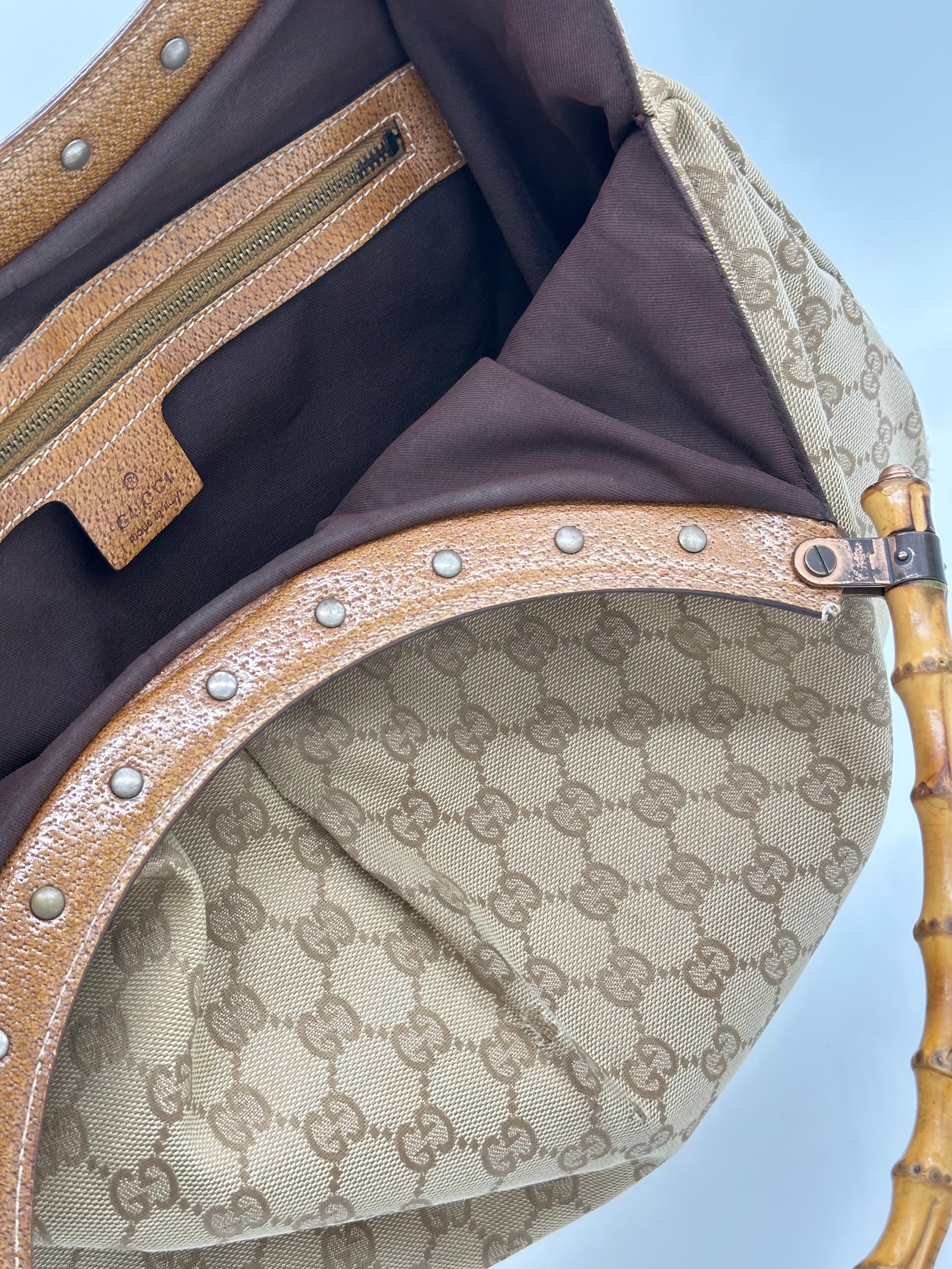Gucci Bamboo Studded Canvas