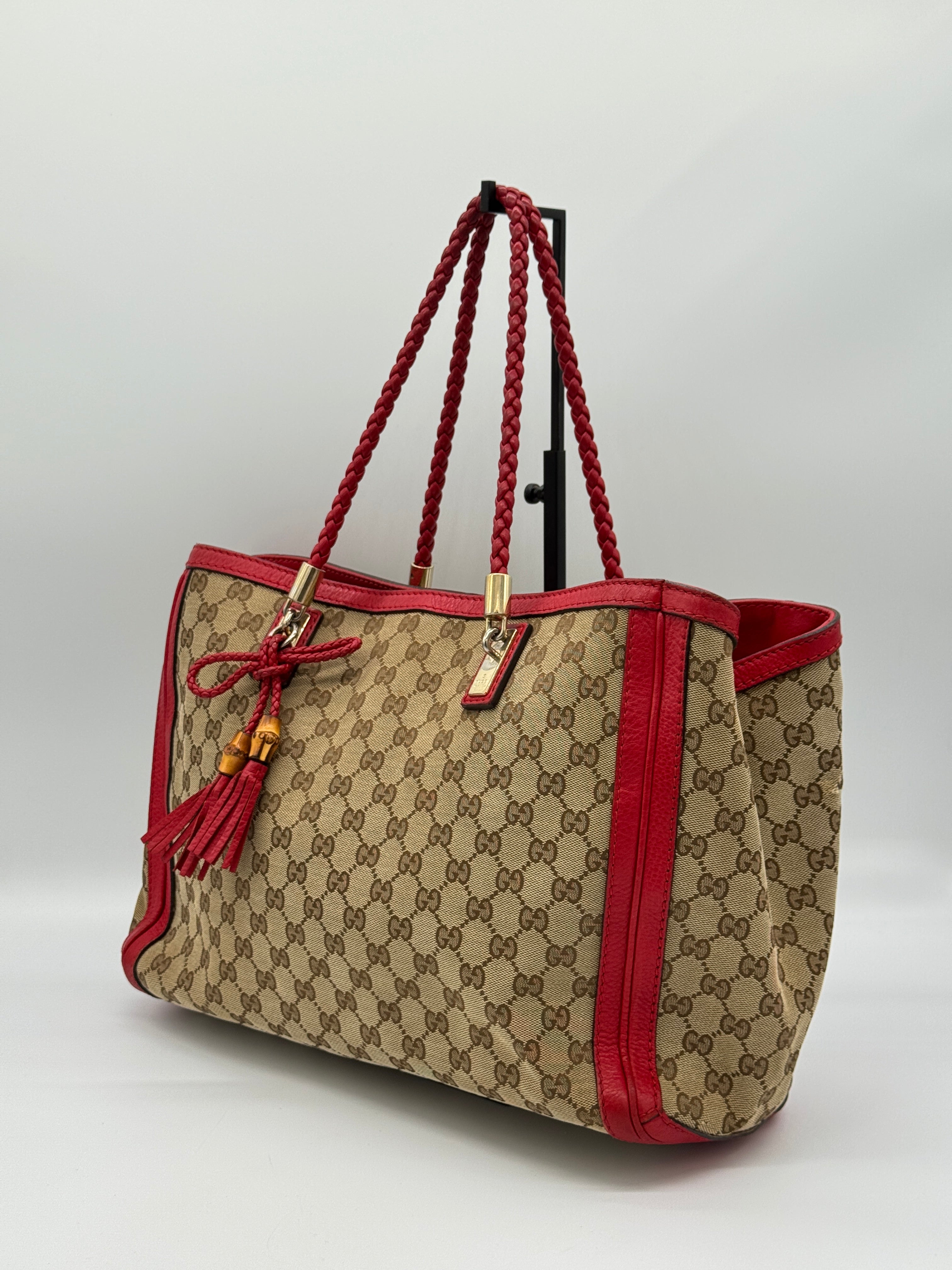 Gucci Tassel Bamboo Tote
