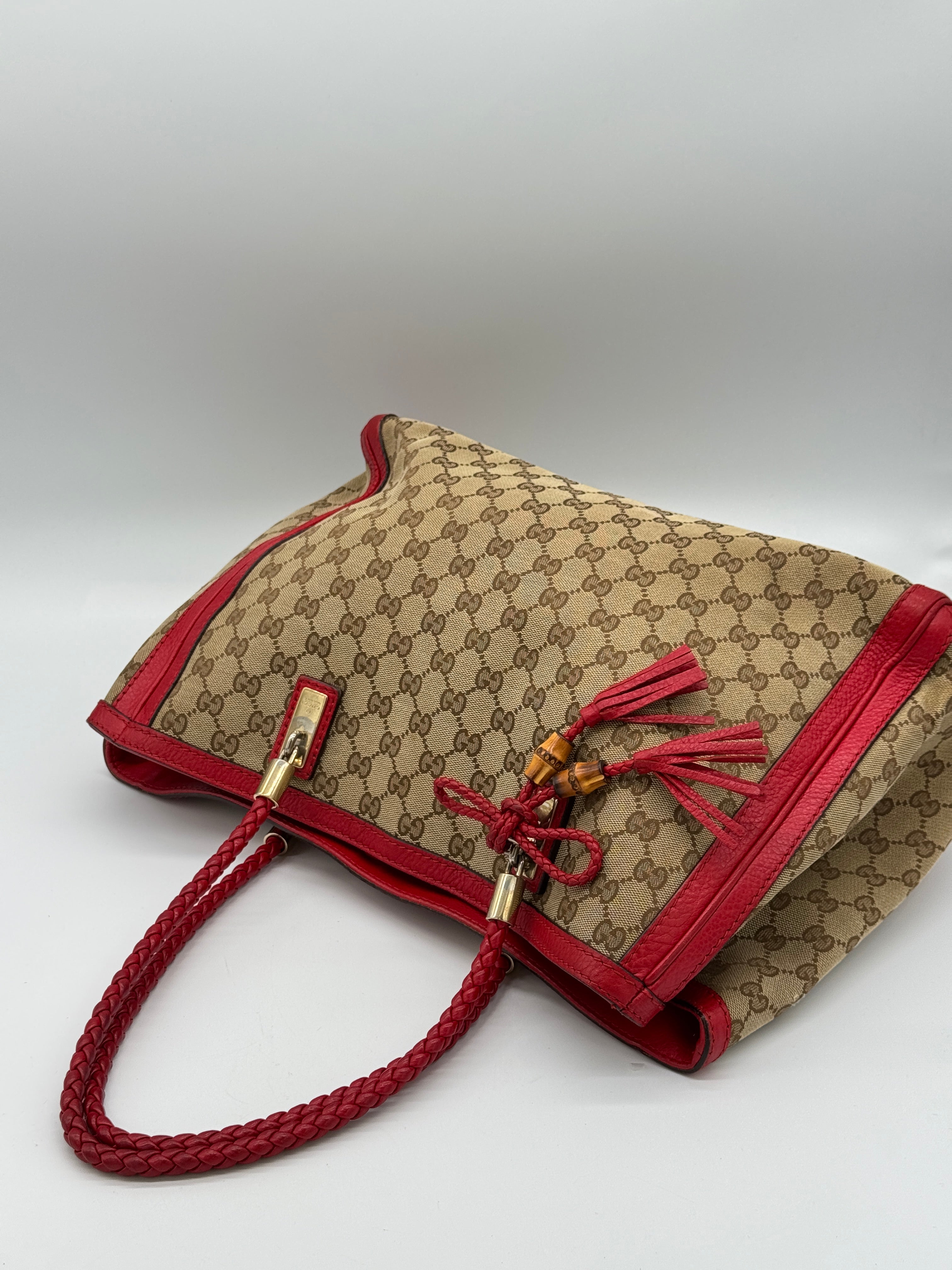 Gucci Tassel Bamboo Tote
