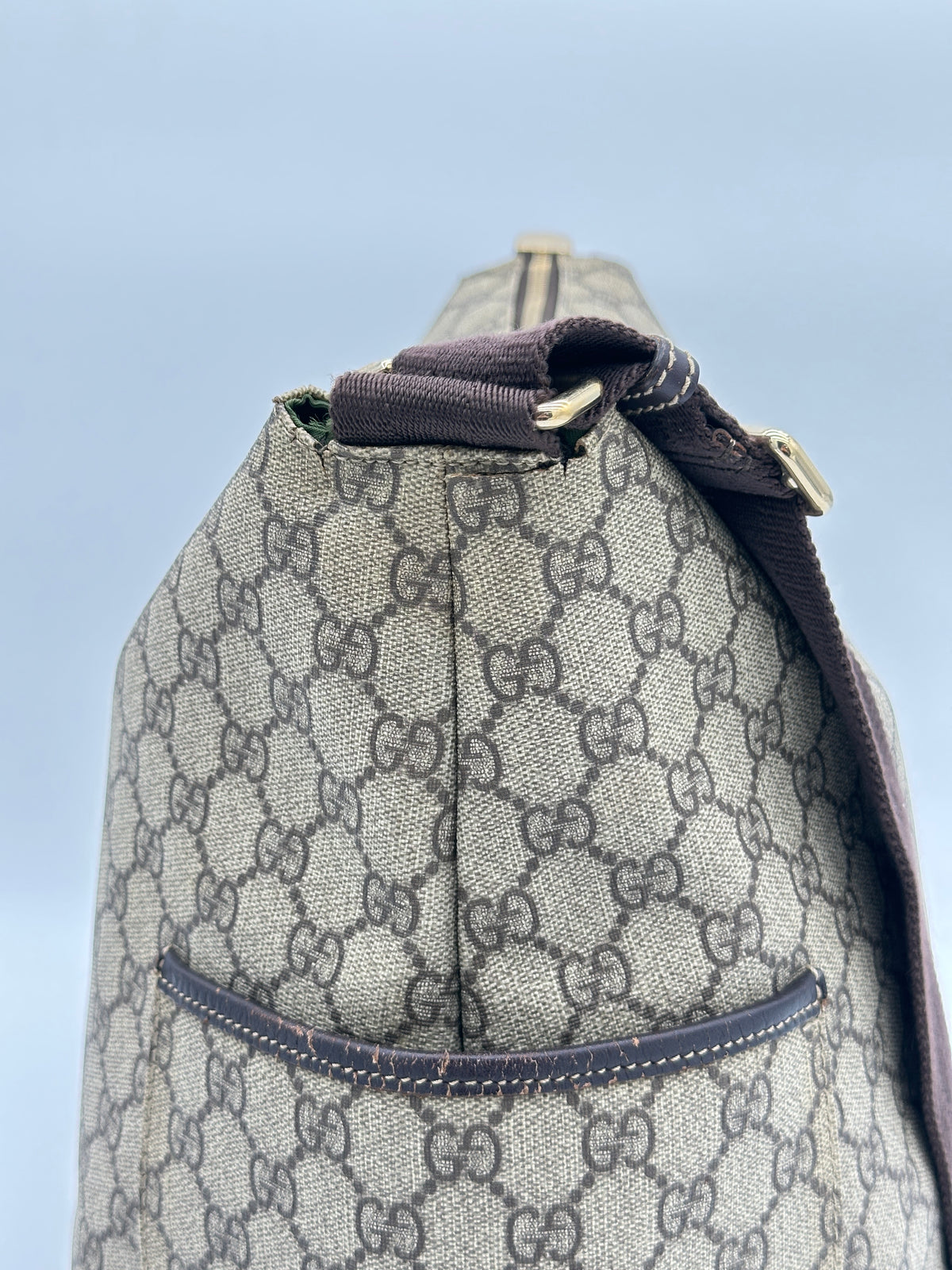 Gucci Canvas Diaper Bag