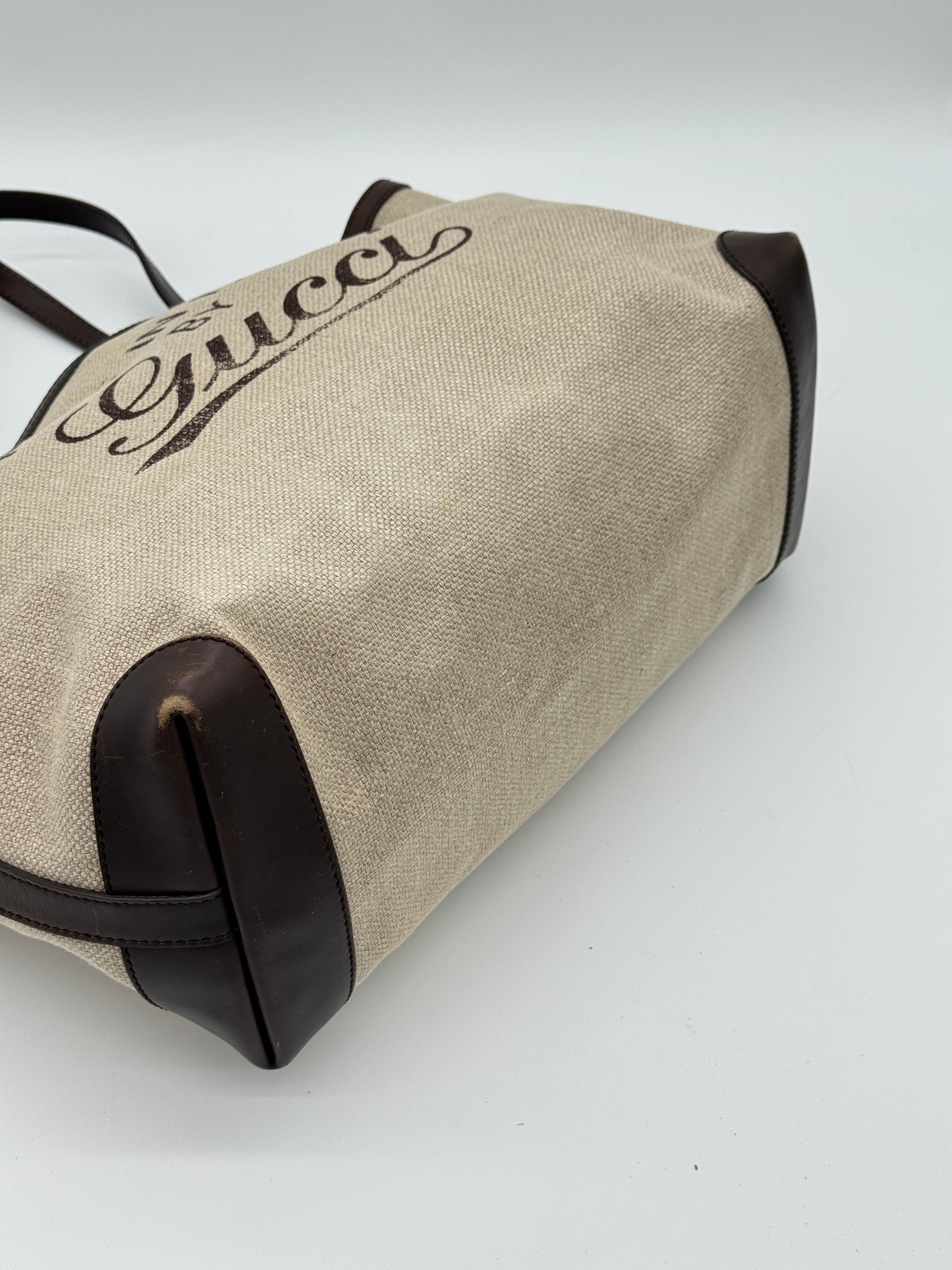 Gucci Craft Canvas Tote Bag