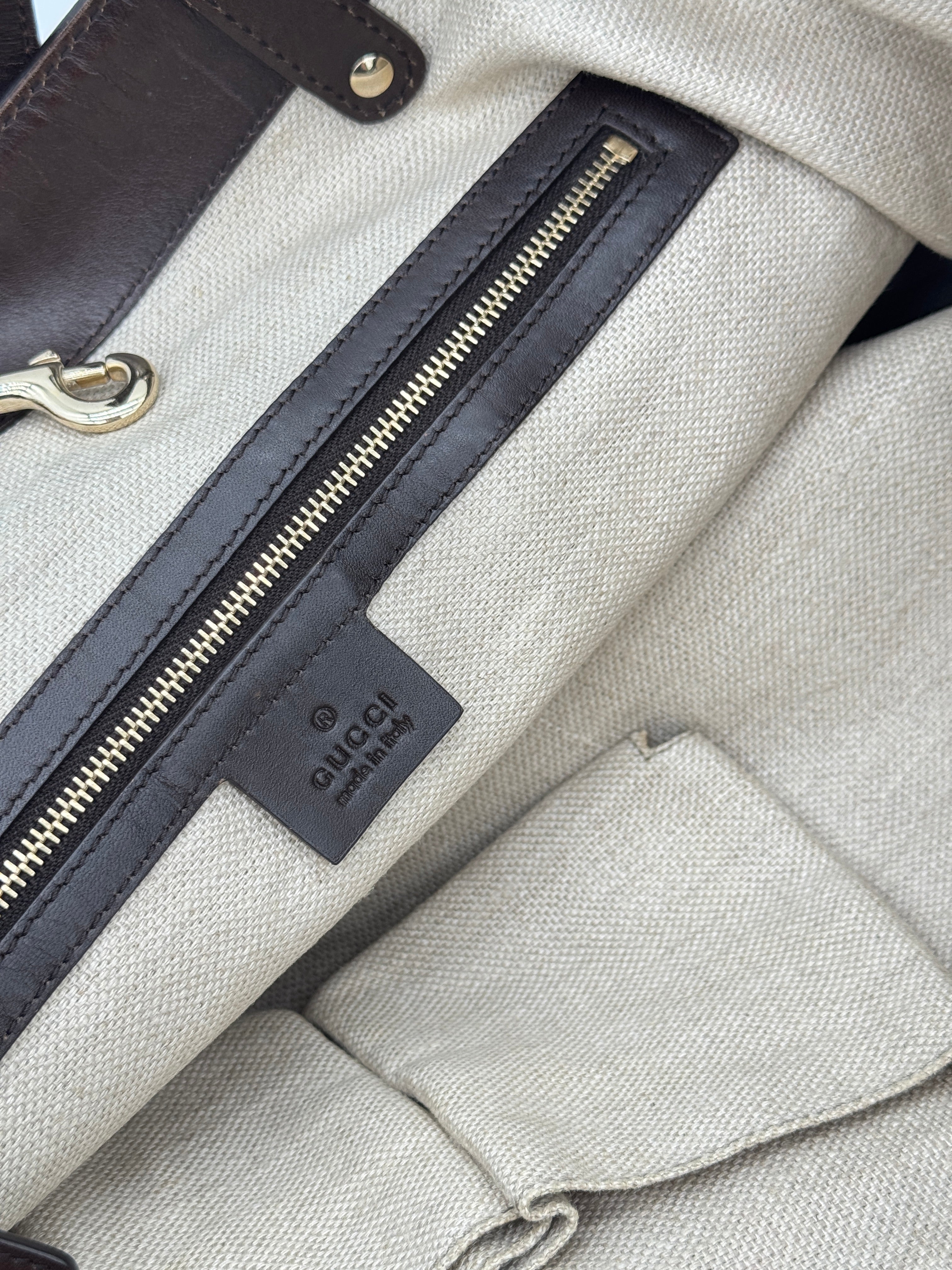 Gucci Craft Canvas Tote Bag