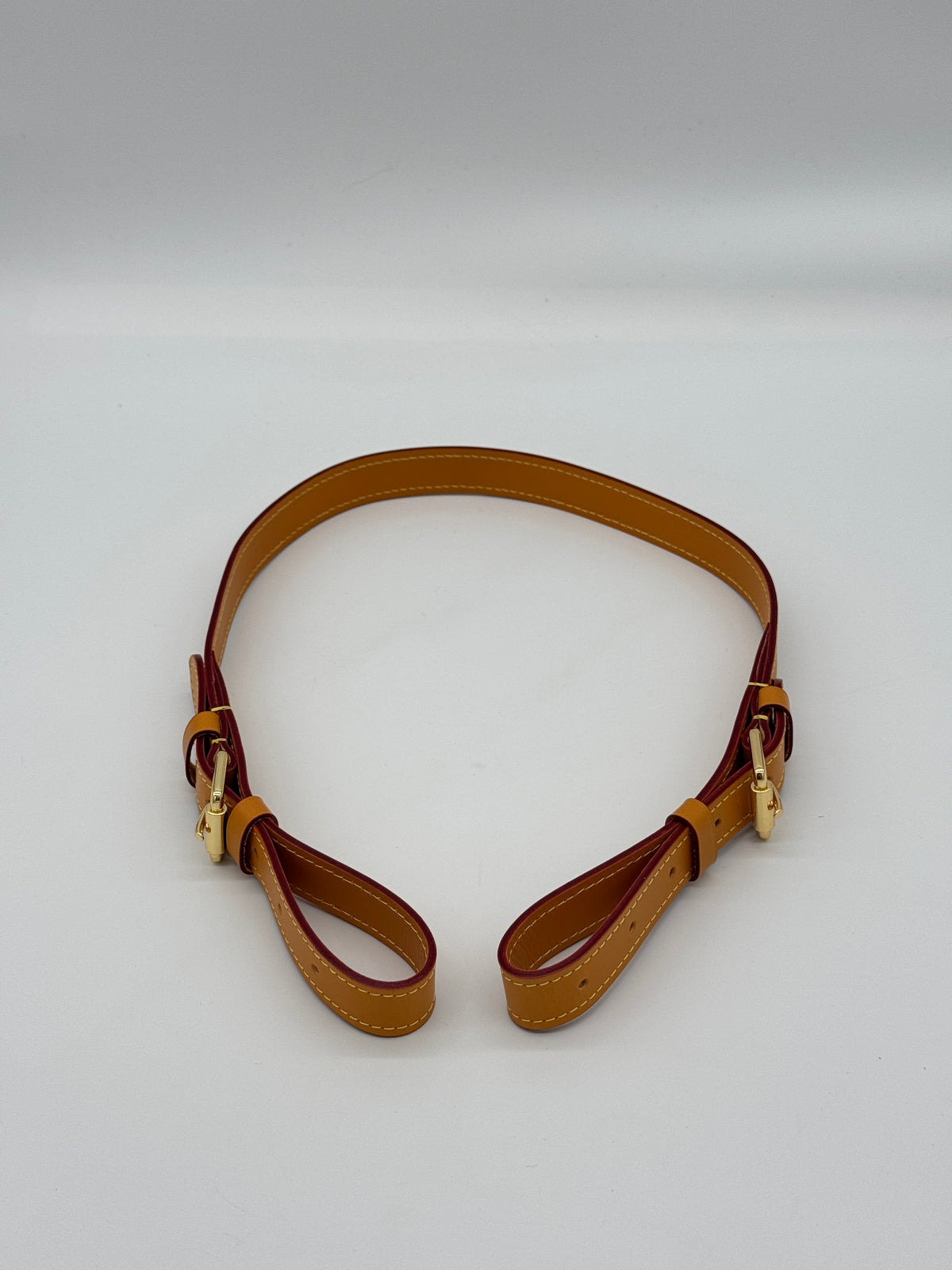 Vachetta Leather Strap with gold accents NWOT Wide Vachetta Leather Strap - Honey Patina main image 3
