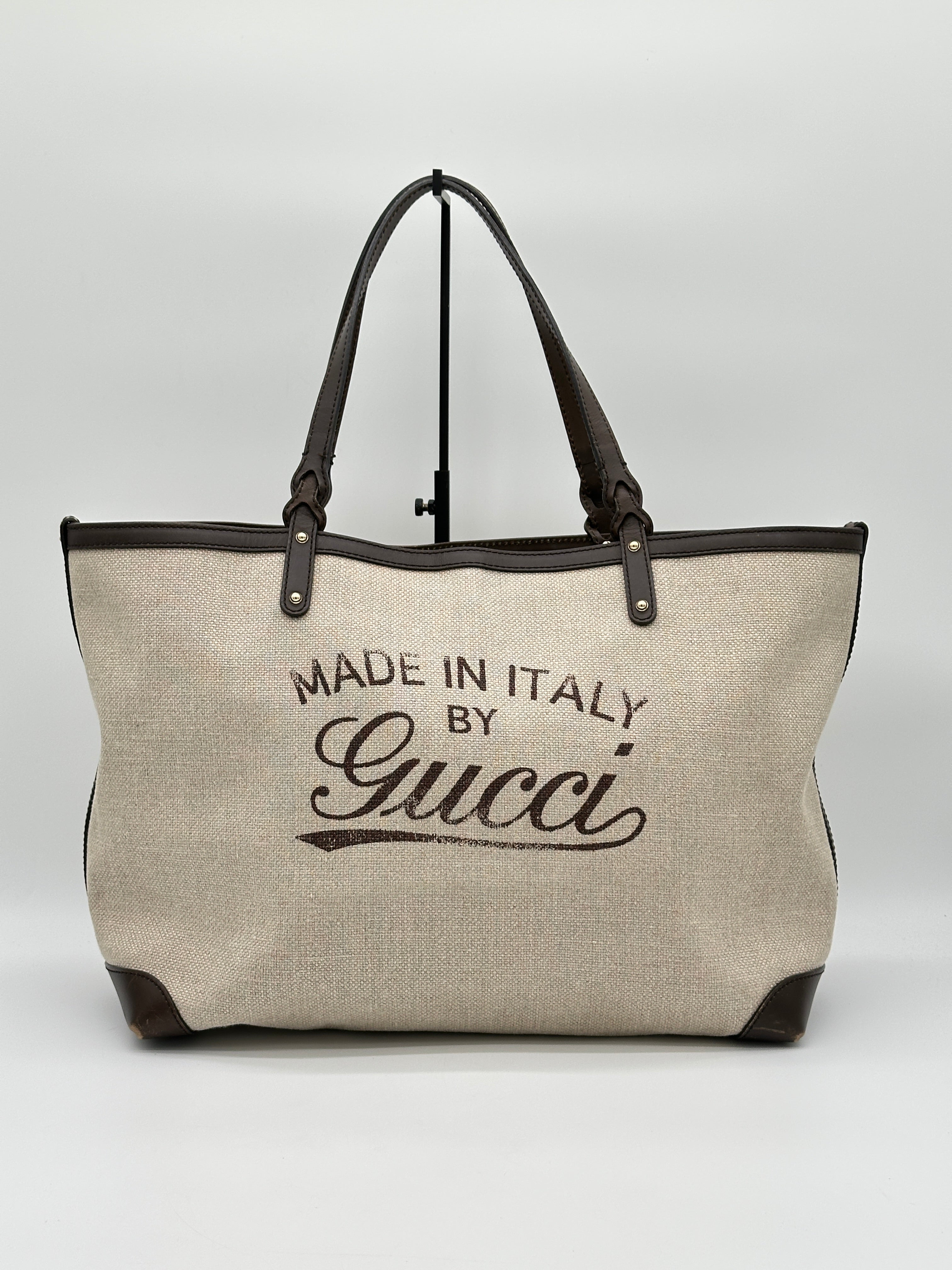 Gucci Craft Canvas Tote Bag