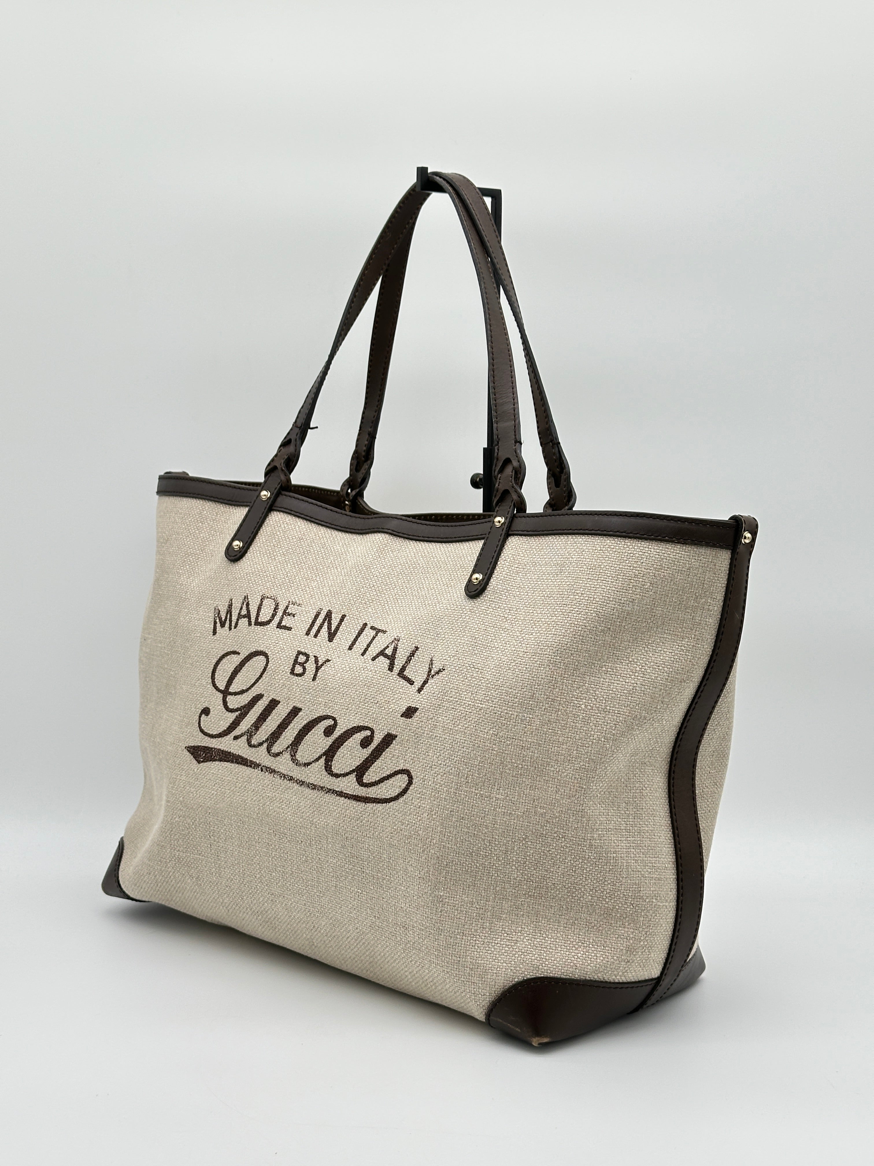 Gucci Craft Canvas Tote Bag