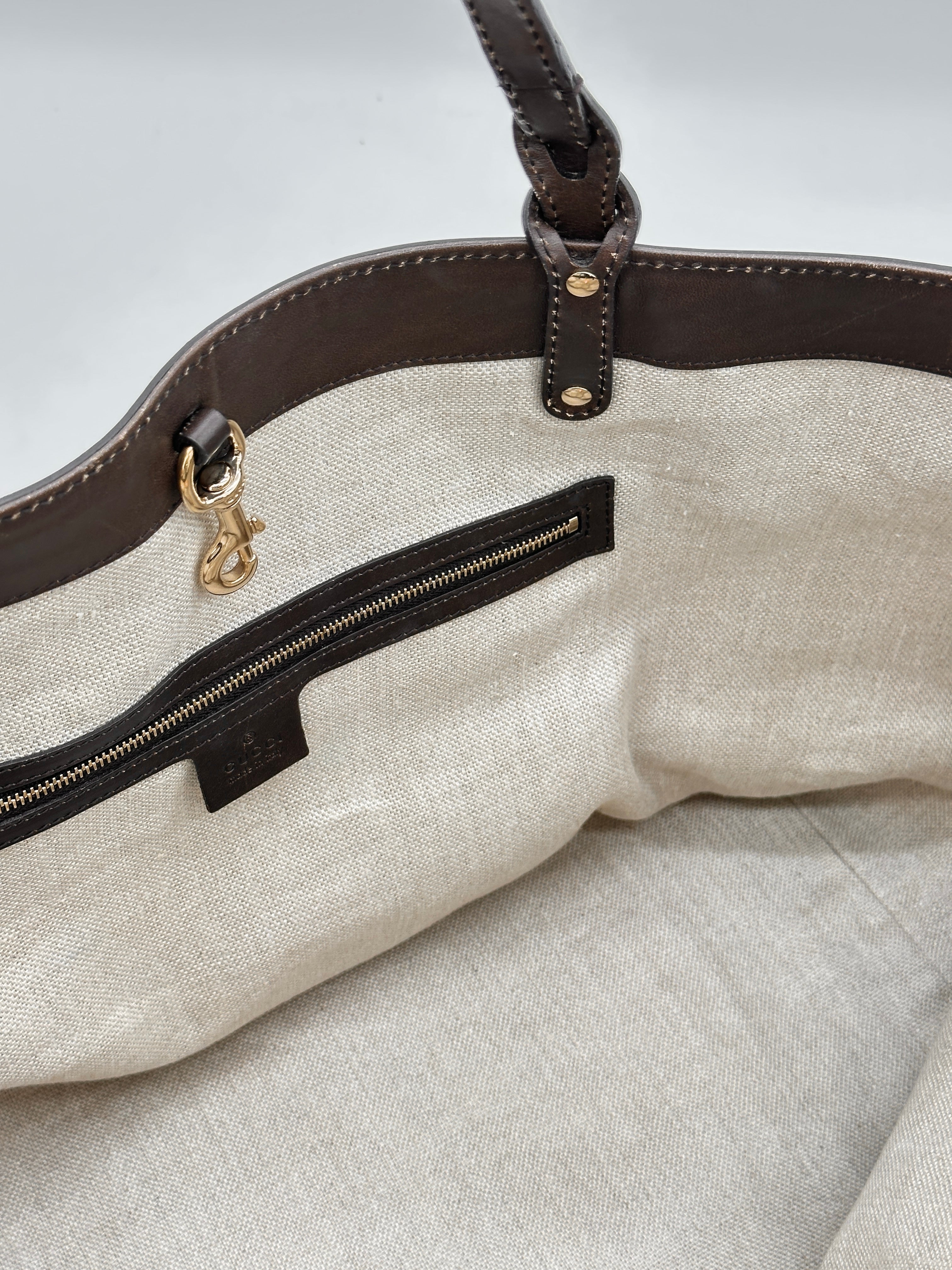 Gucci Craft Canvas Tote Bag
