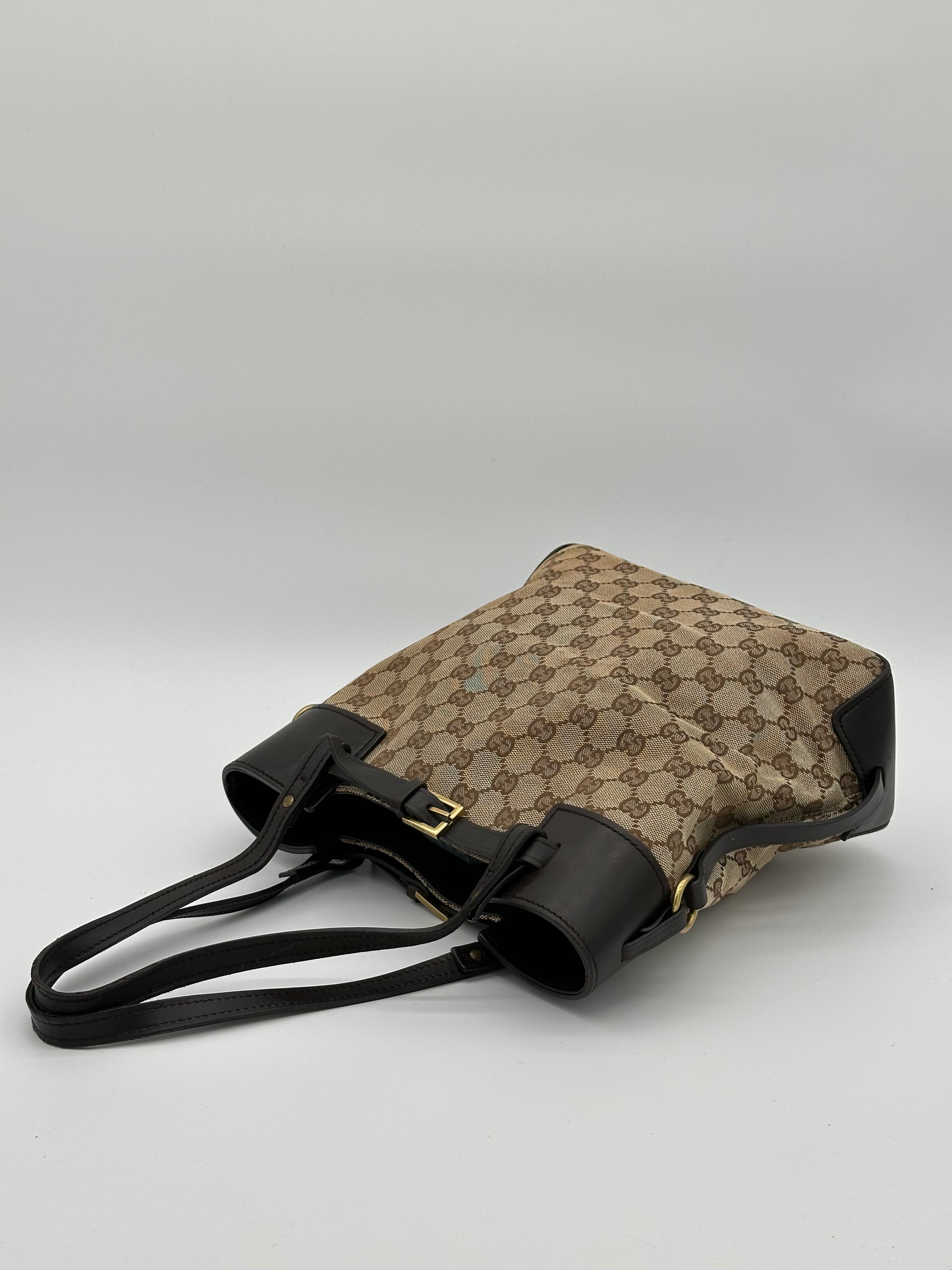 Gucci Canvas Belted Tote Bag