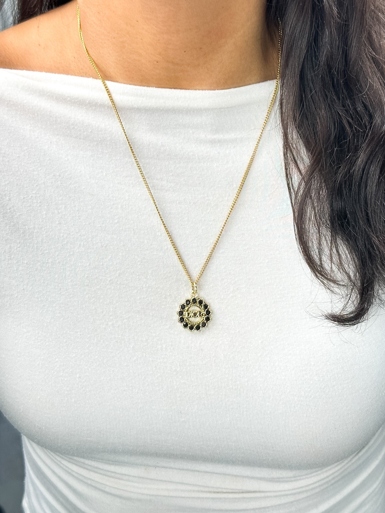 Dior Black Mandela Necklace