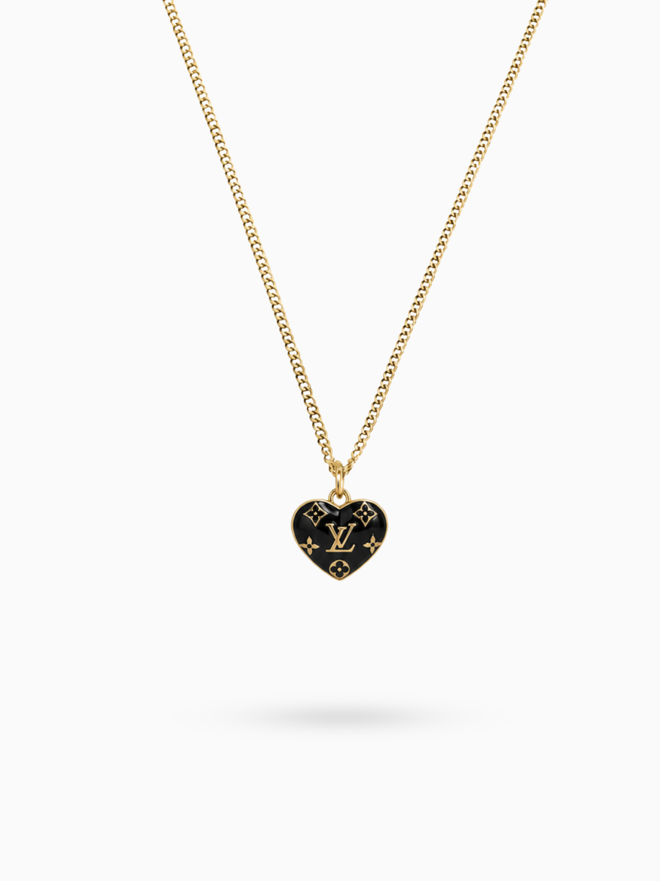 Louis Vuitton Black Heart Necklace