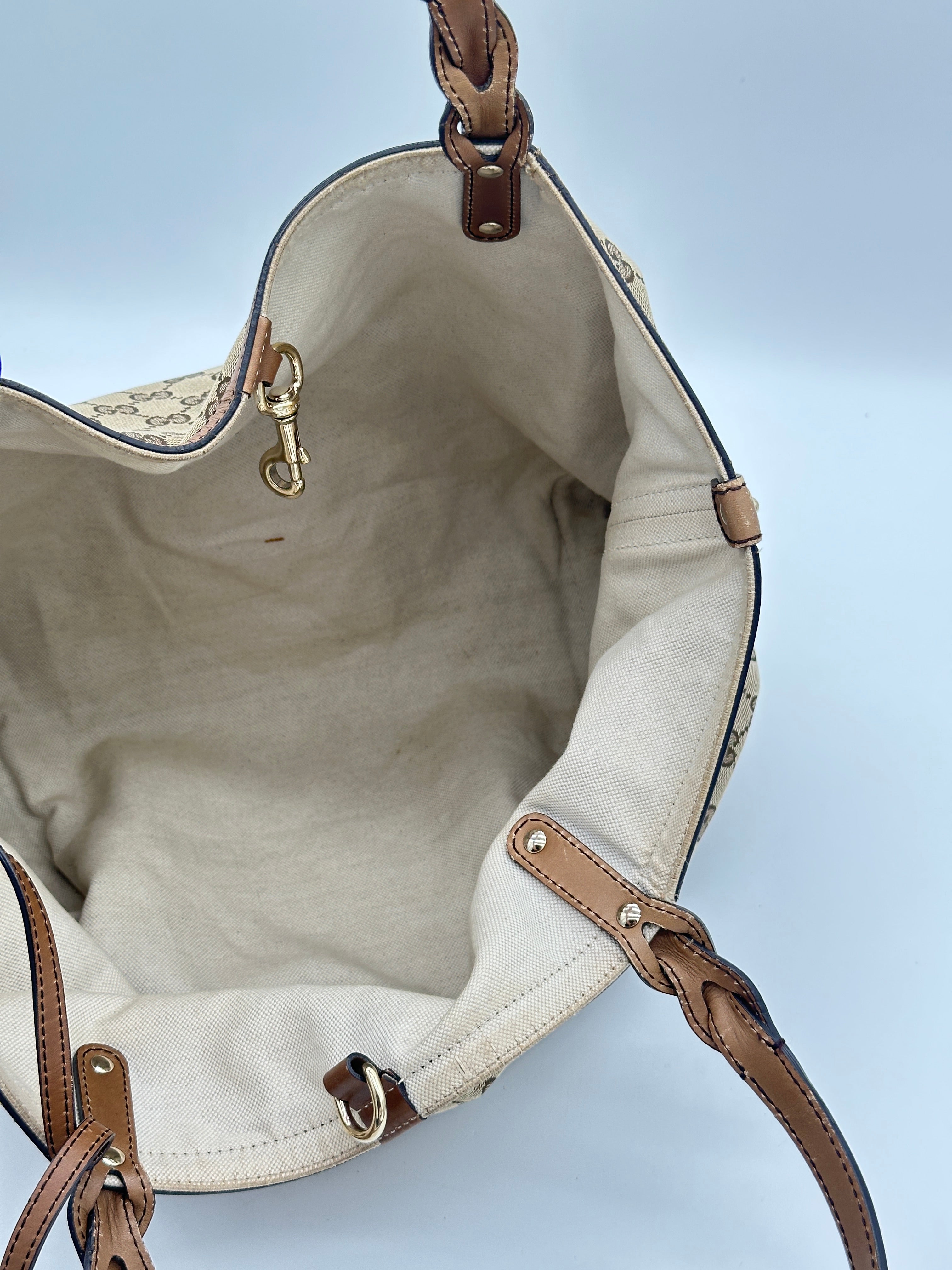 Gucci Craft Canvas Tote Bag