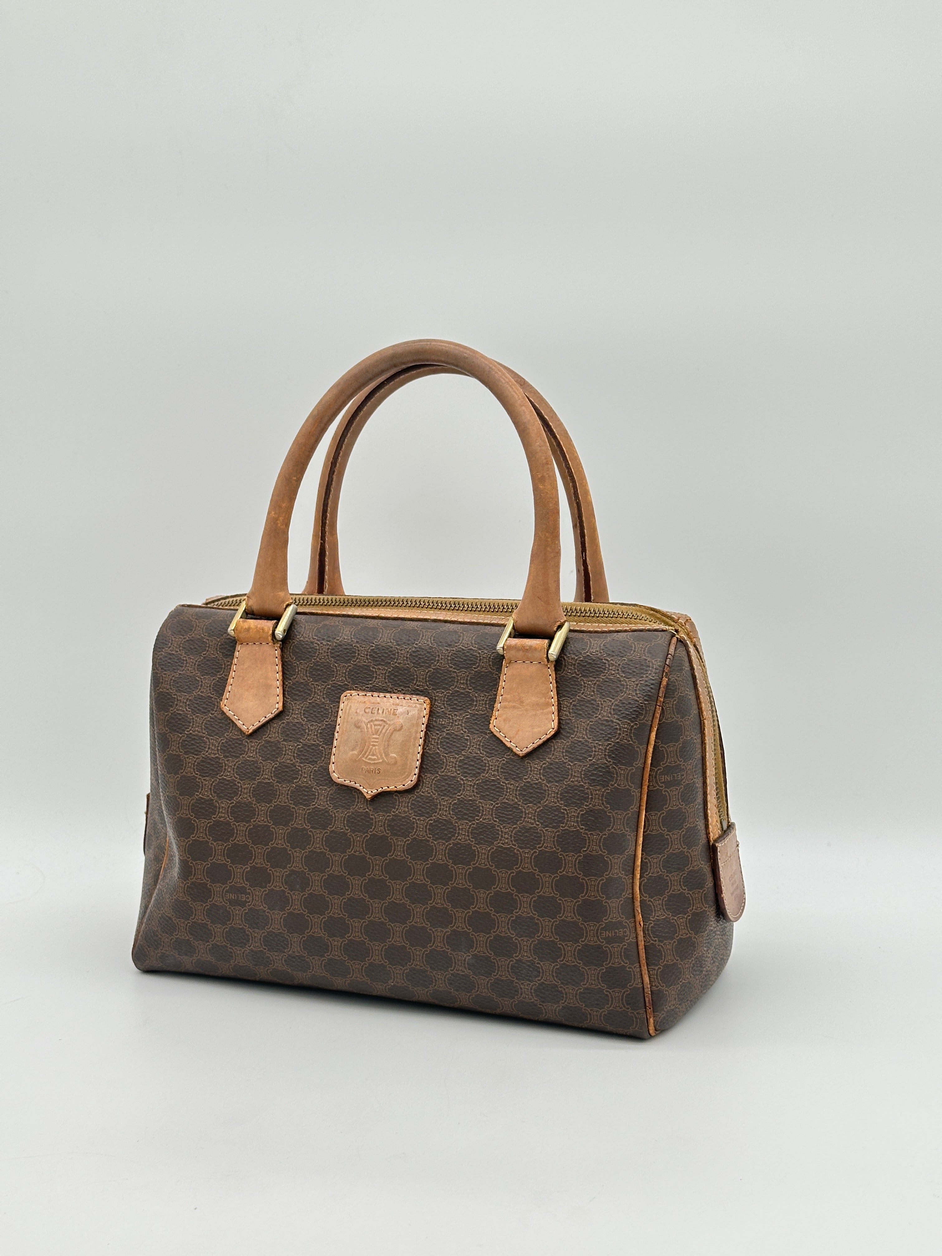 極希少✨CELINE WhiteMacadam Boston Pre-loved Céline Macadam Boston 25 | Pepper Luxury Vintage