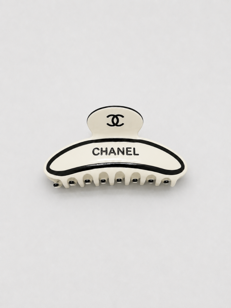 Chanel Ivory Curved Hair Clip