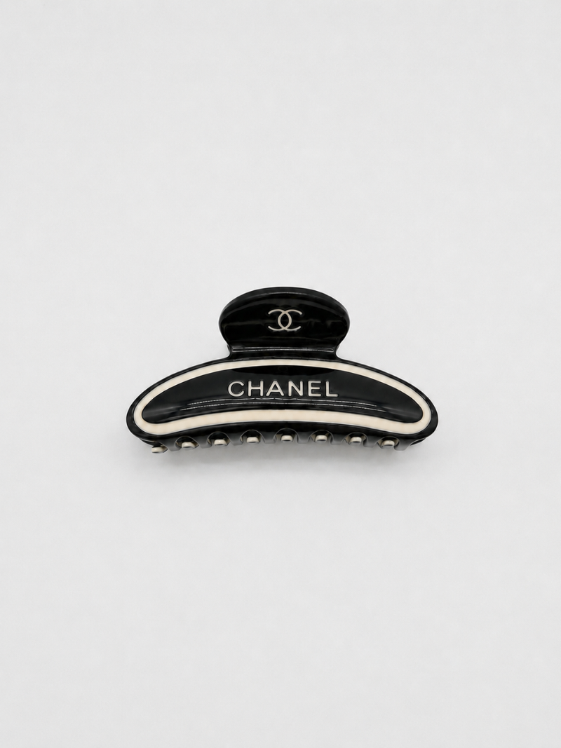 Chanel Black Curved Hair Clip