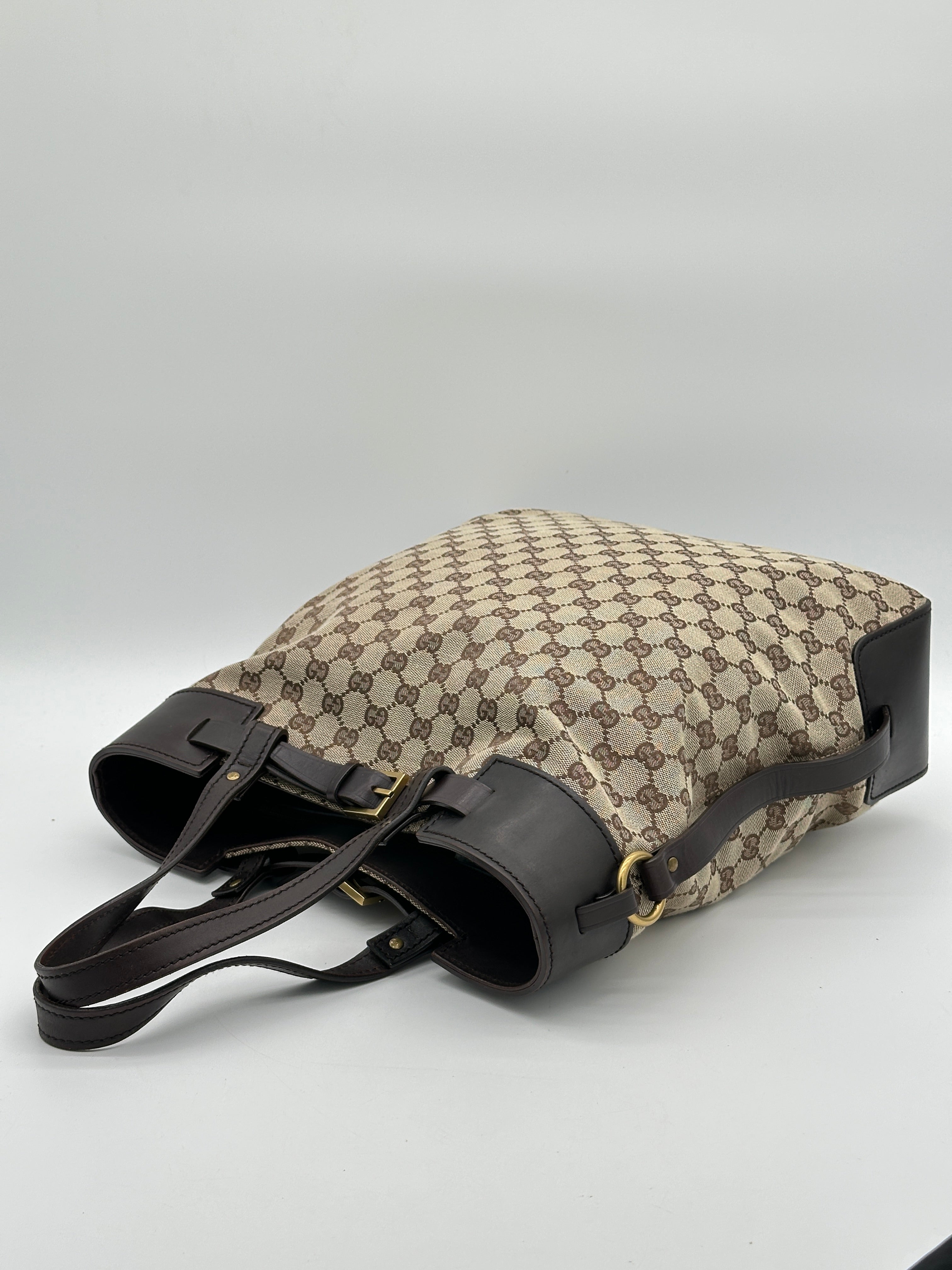Gucci Canvas Belted Tote Bag