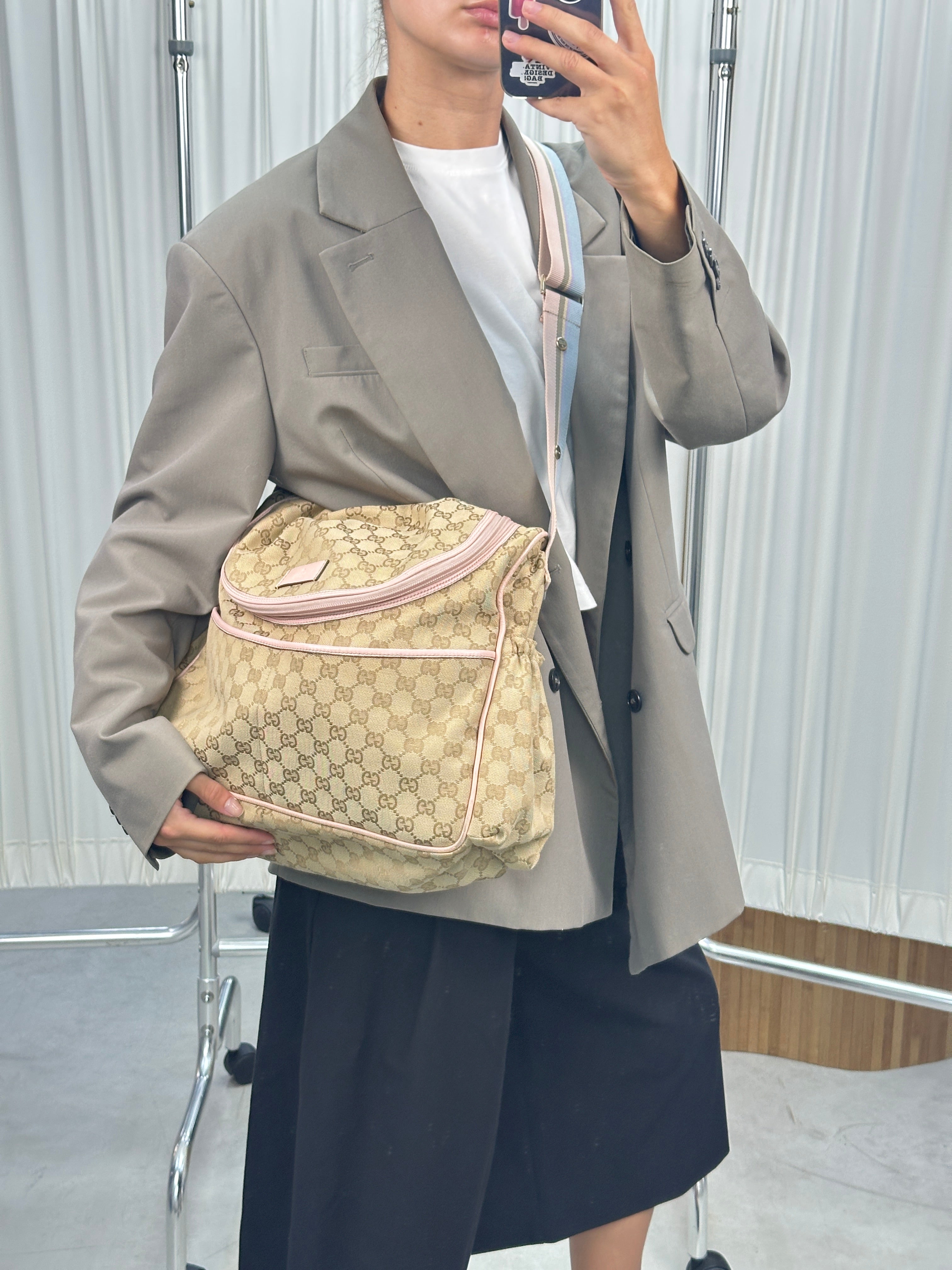 Gucci Canvas Diaper Bag