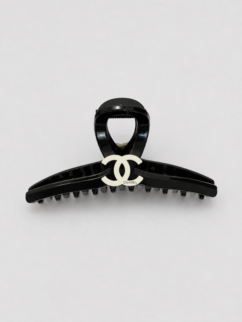 Chanel Black CC Hair Clip