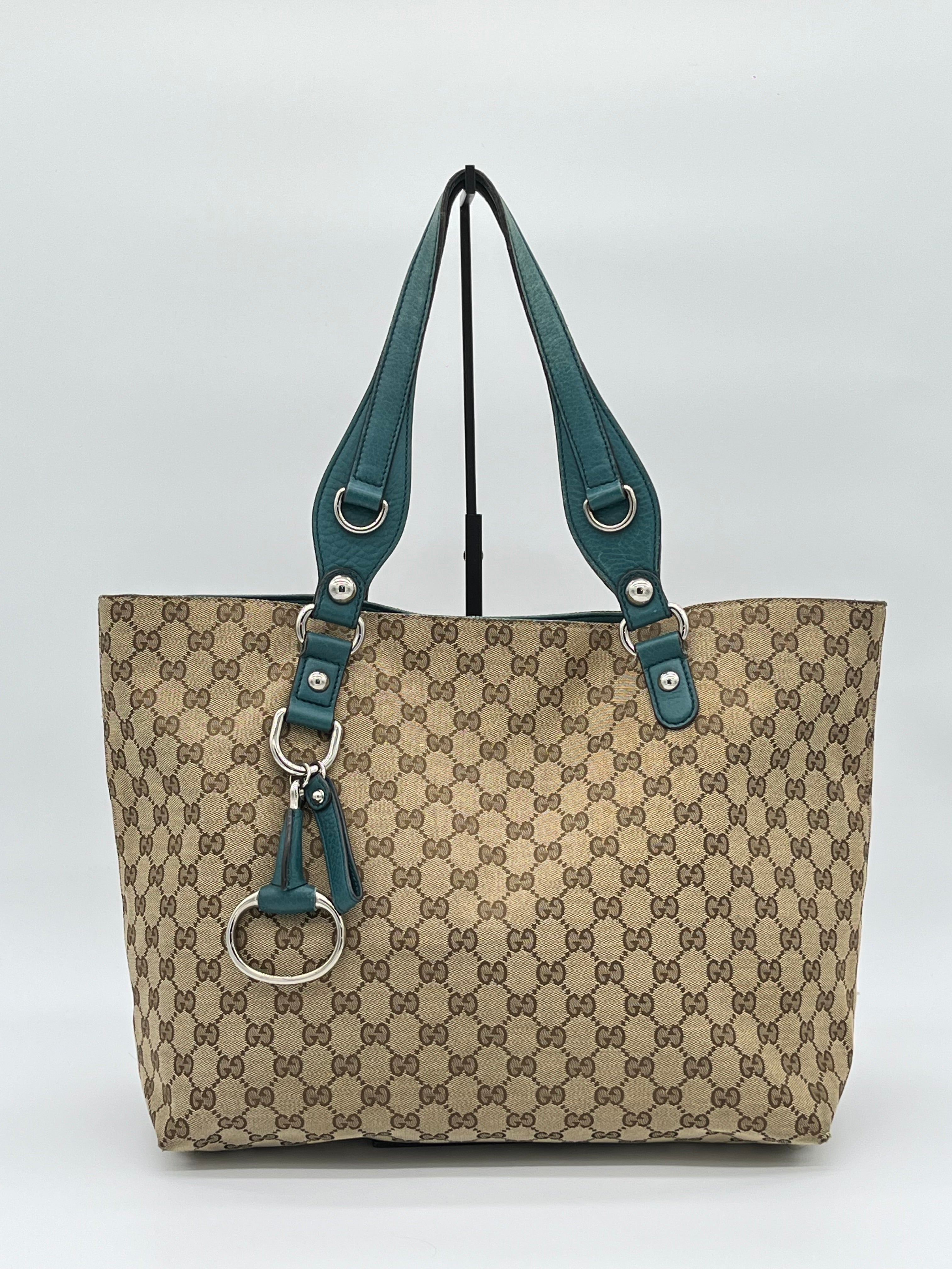 バッグ GUCCI totebag gg canvas horse bit y2k Pre-loved Gucci Horsebit Tote Bag | Pepper Luxury Vintage
