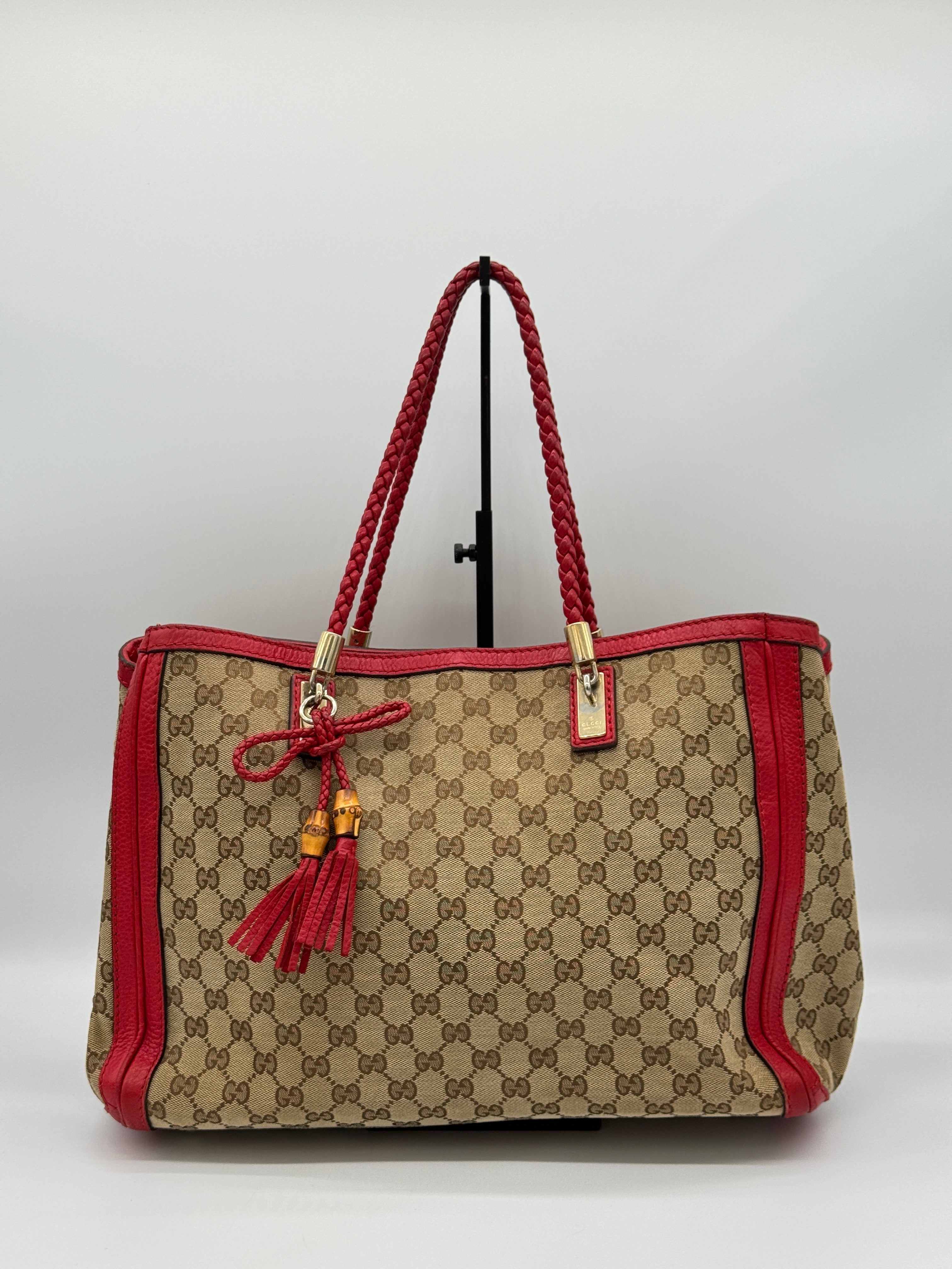 Gucci Tassel Bamboo Tote