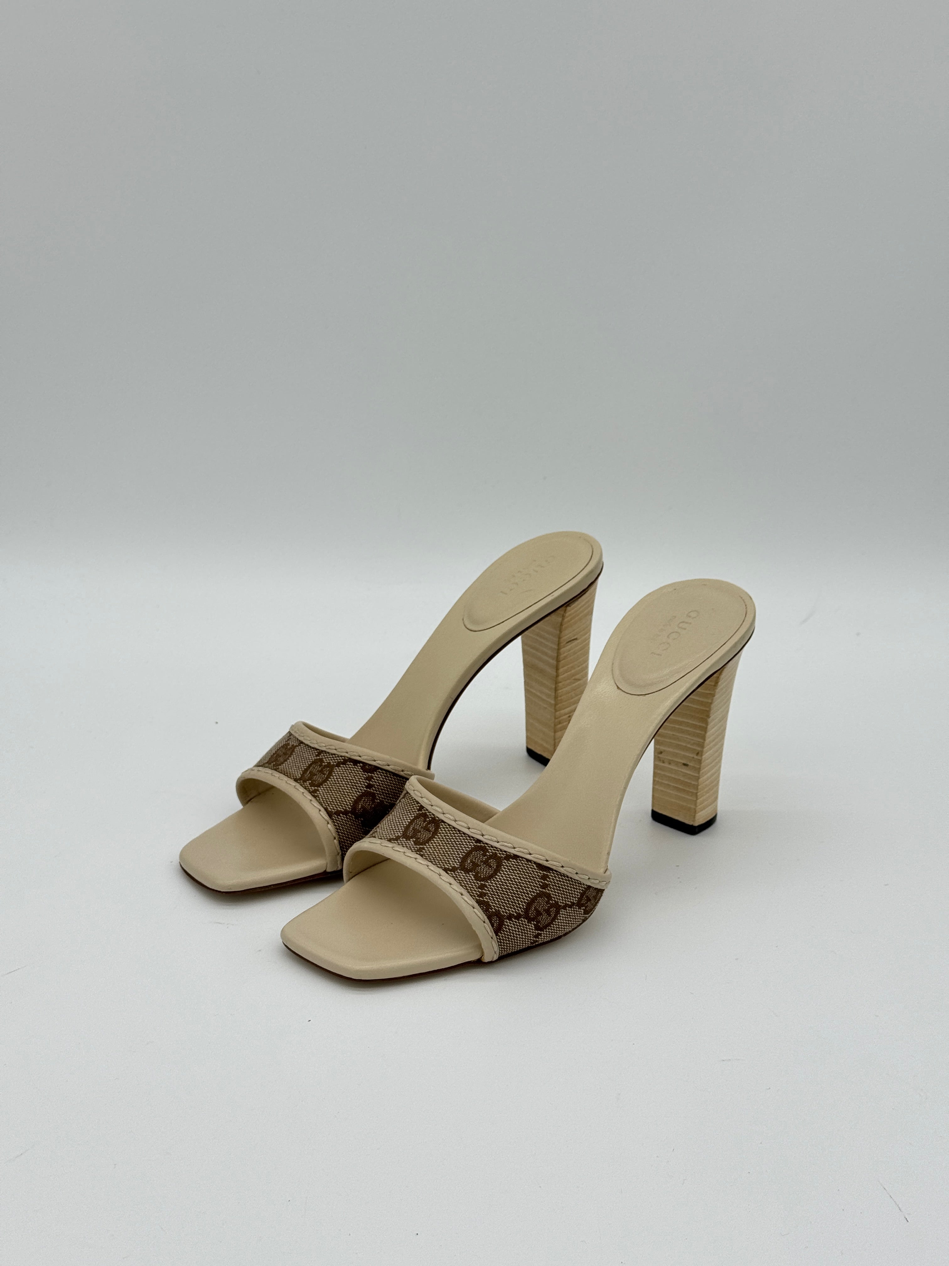 Gucci Canvas Mules