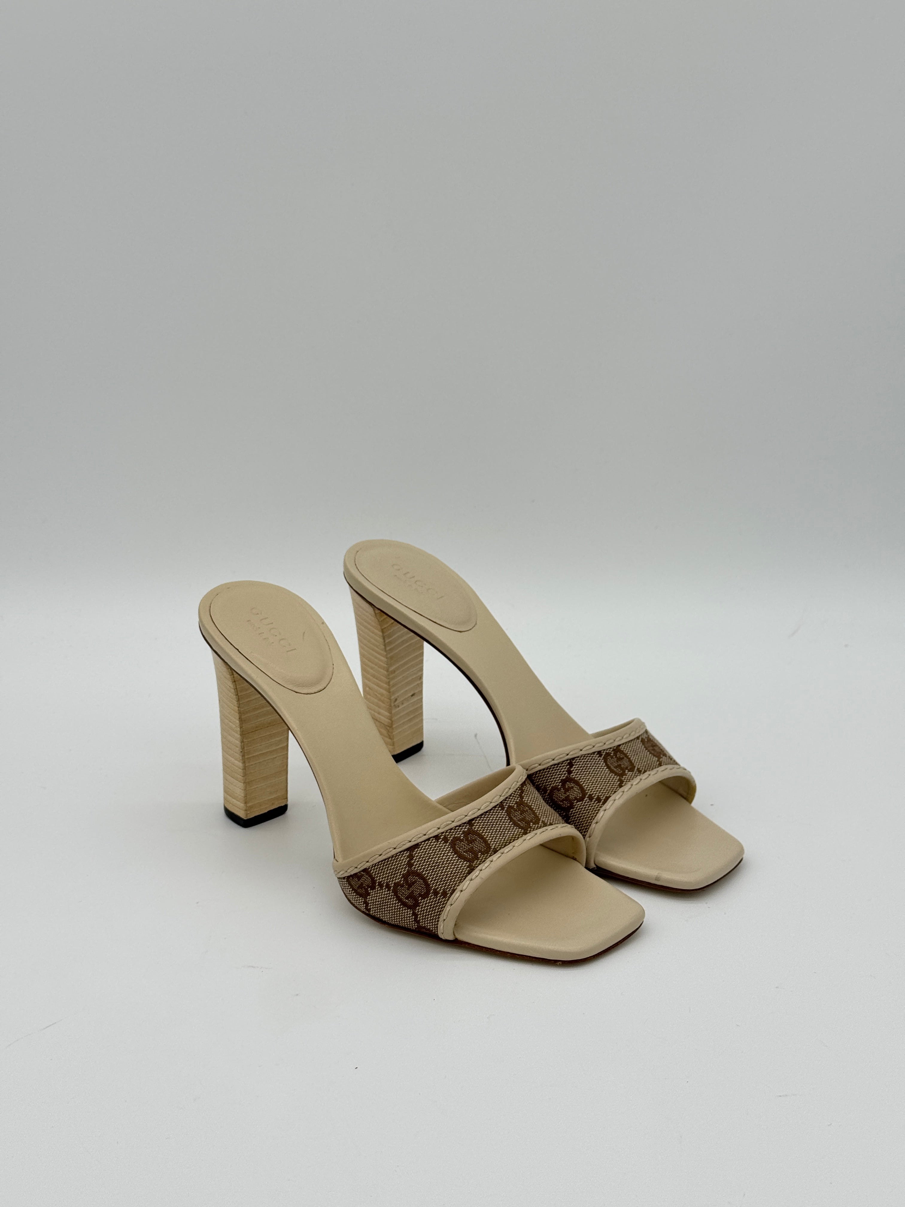Gucci Canvas Mules