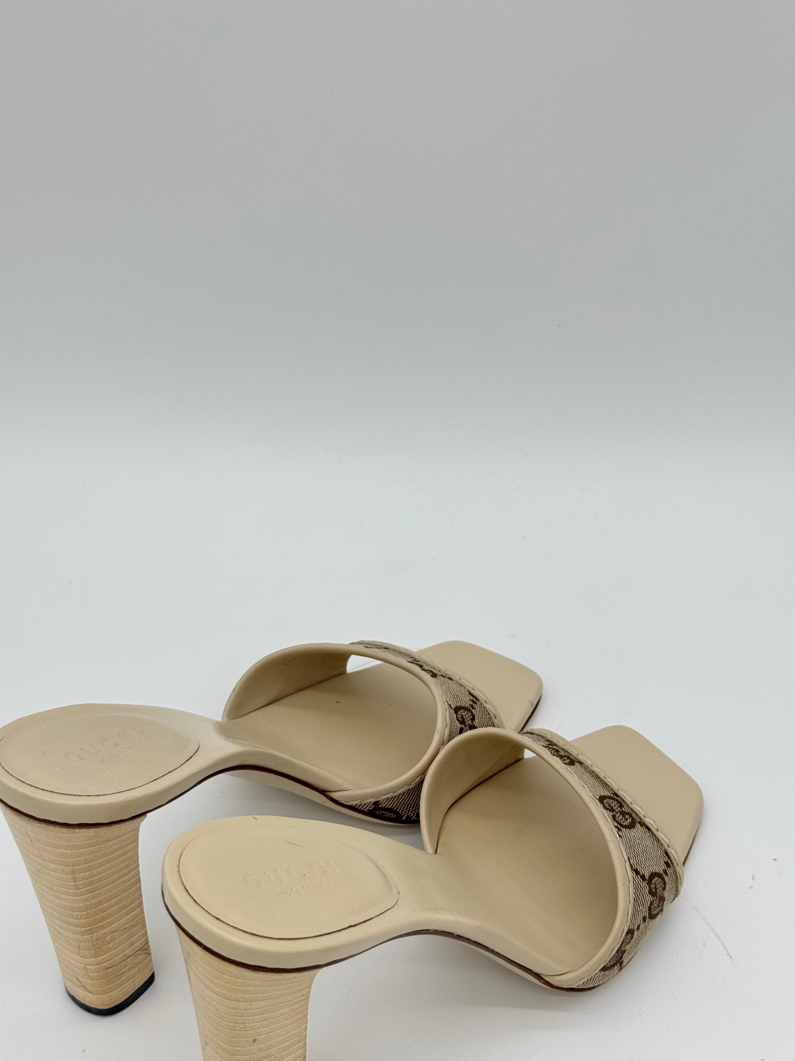 Gucci Canvas Mules