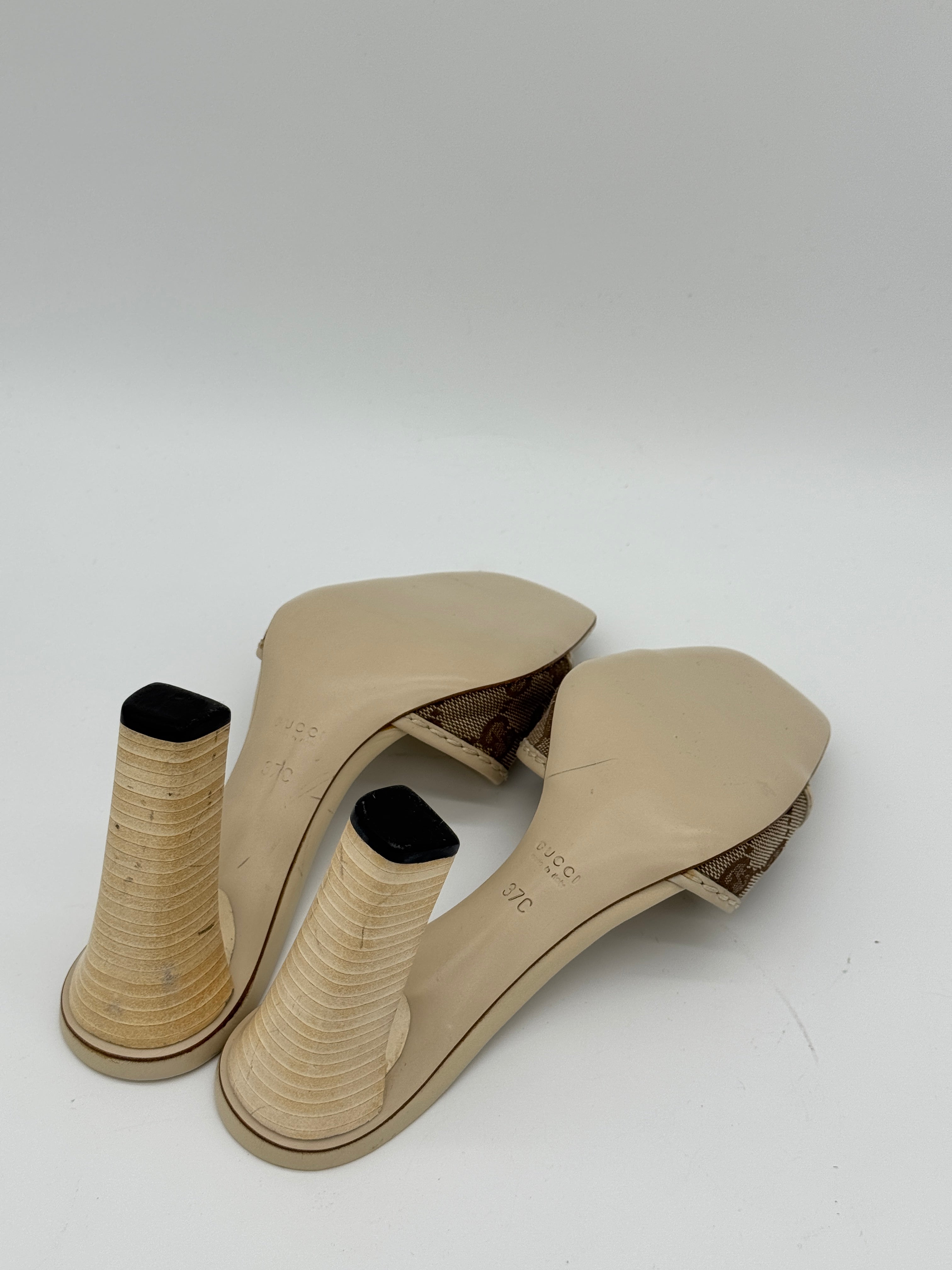 Gucci Canvas Mules