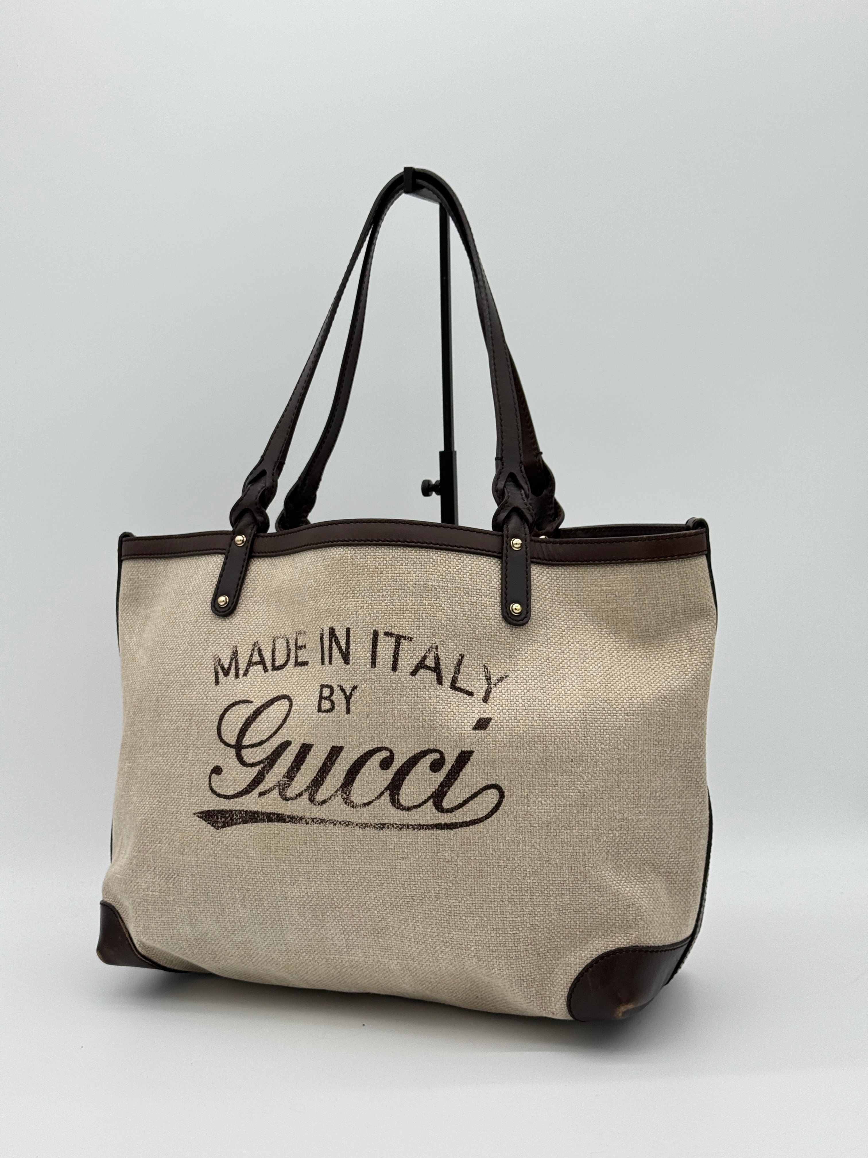 Gucci Craft Canvas Tote Bag