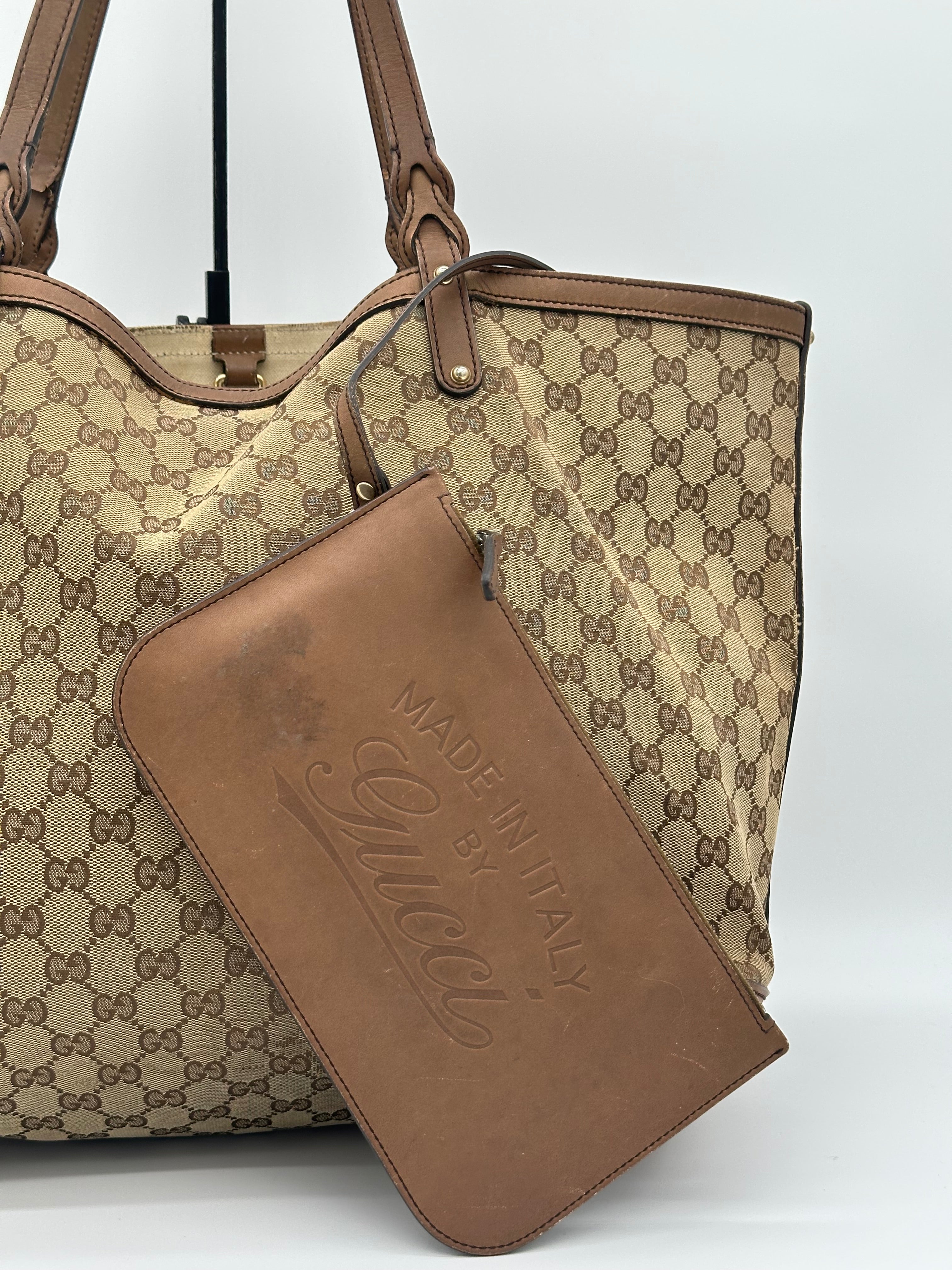 Gucci Craft Canvas Tote Bag