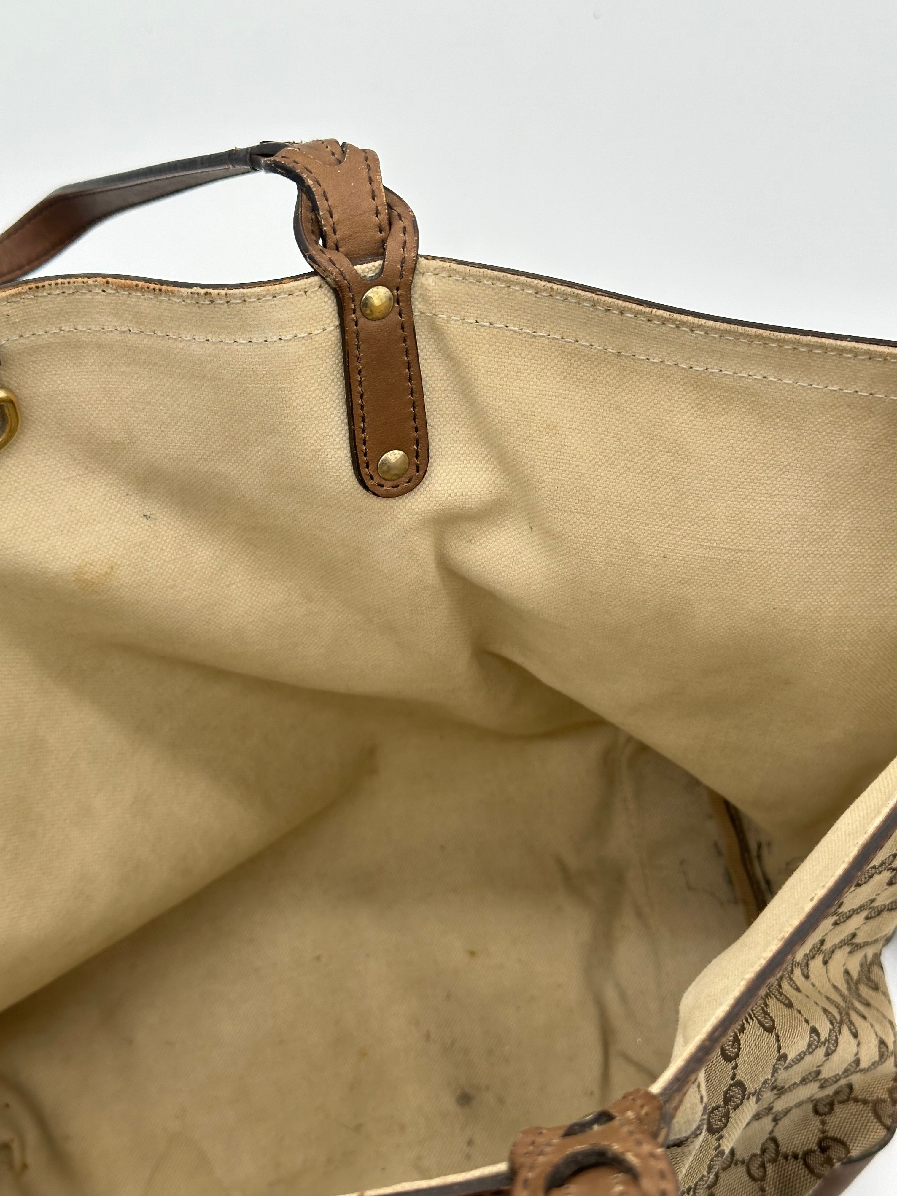 Gucci Craft Canvas Tote Bag