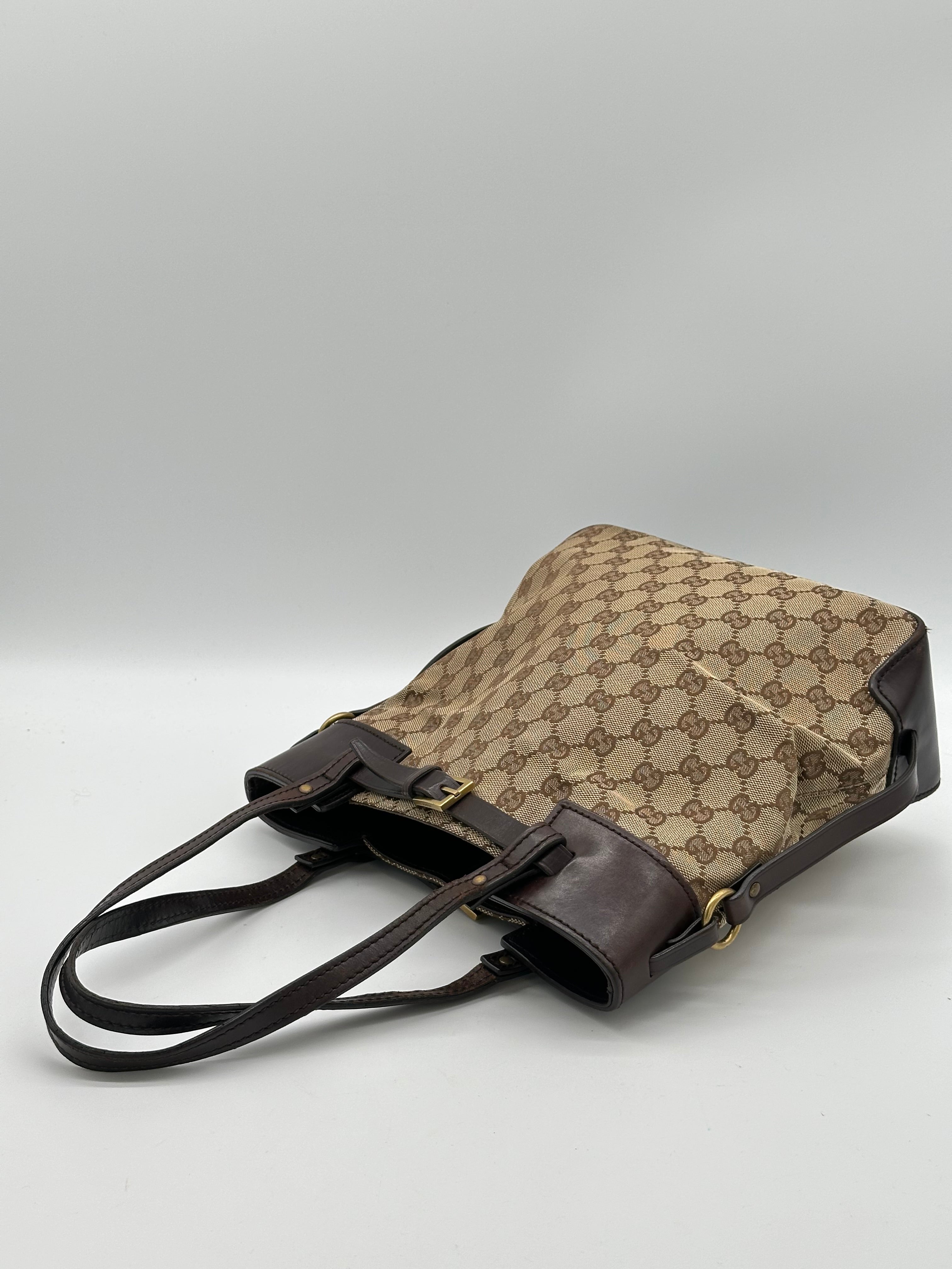 Gucci Canvas Belted Tote Bag