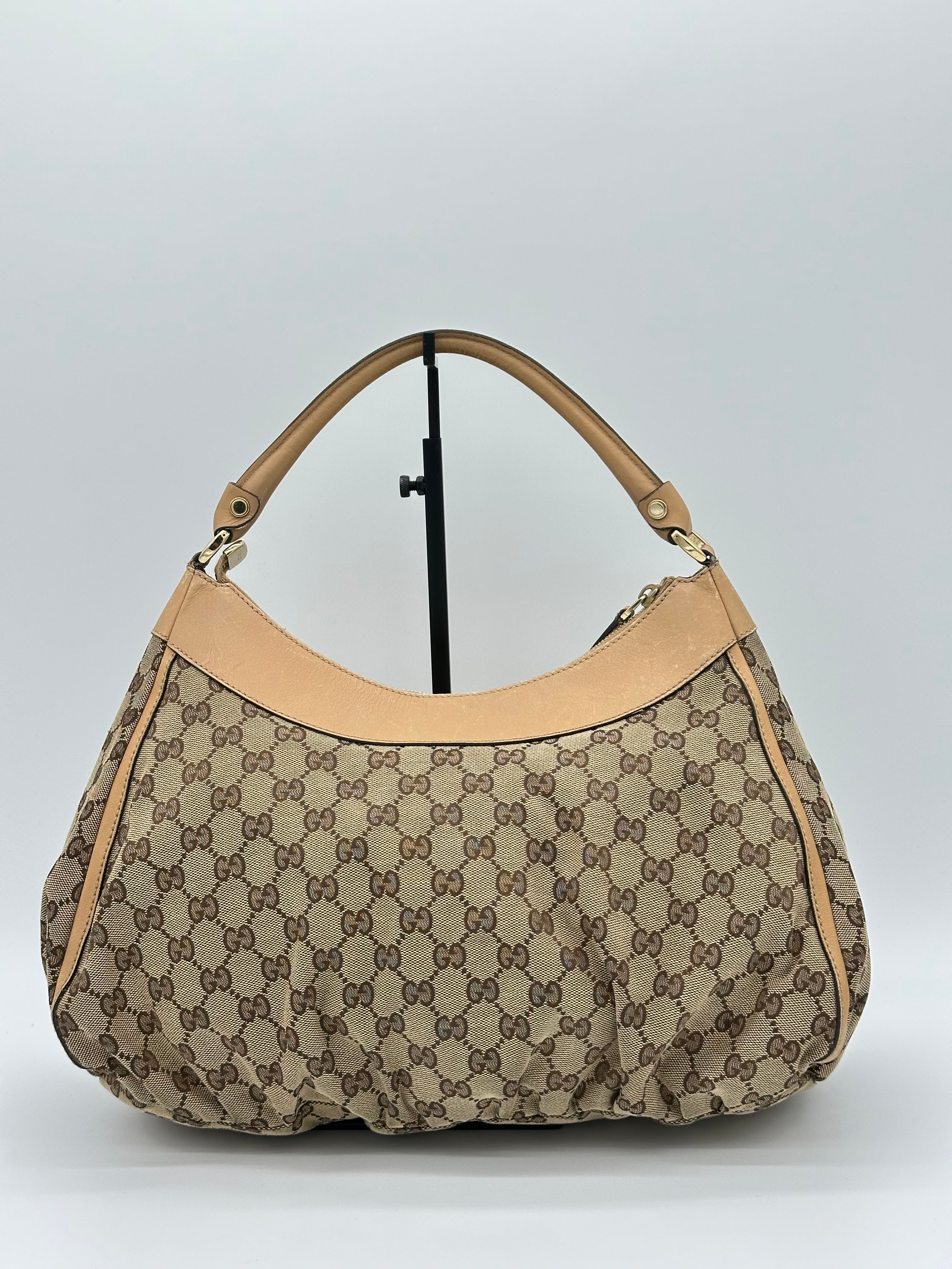 GUCCI ニューアビー GGキャンバス Dリング 長財布 ゴールド Pre-loved Gucci Abbey D-Ring Tote Bag | Pepper Luxury Vintage