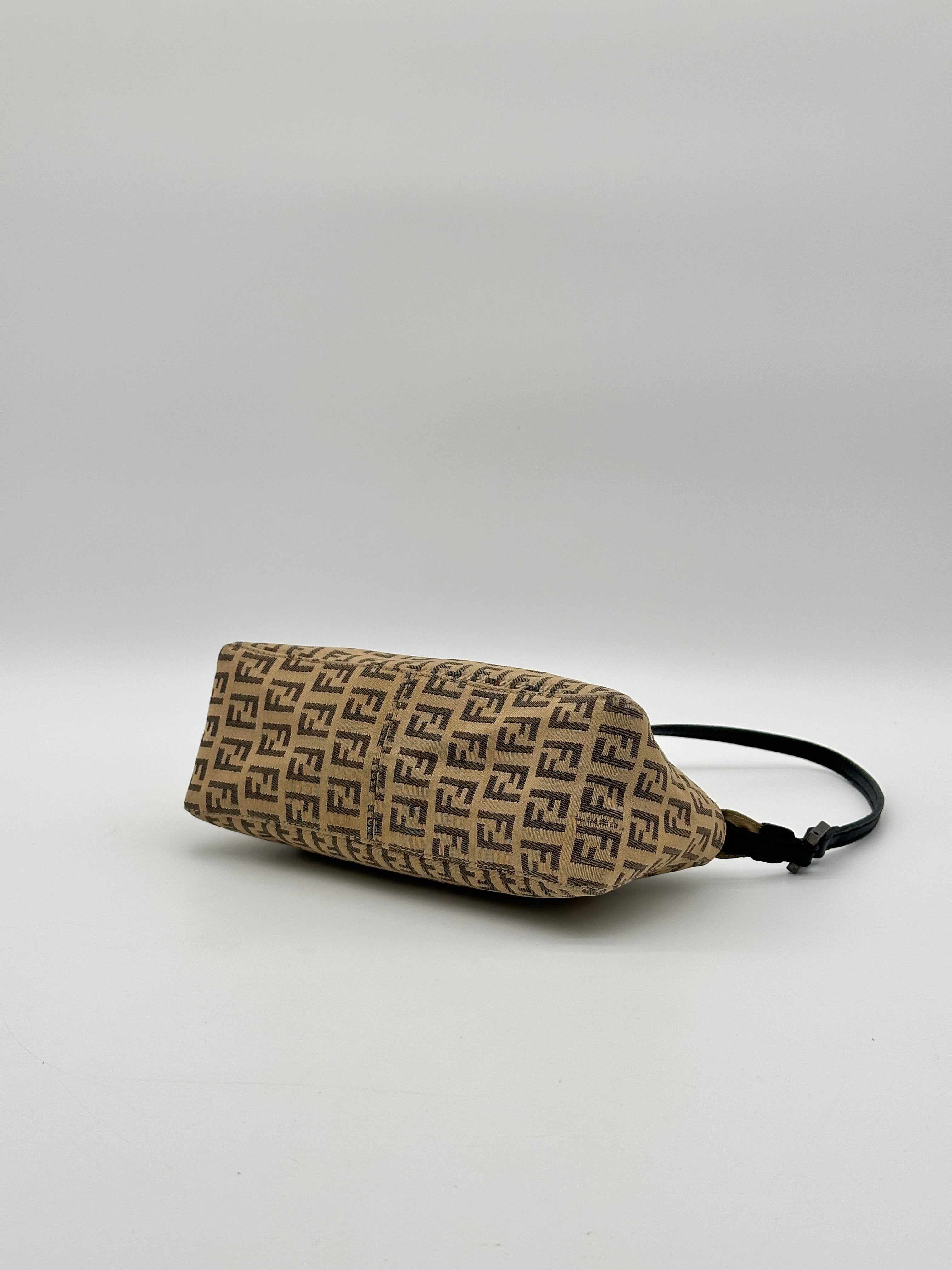 Pre-loved Fendi Zucchino Canvas Pochette | Pepper Luxury Vintage