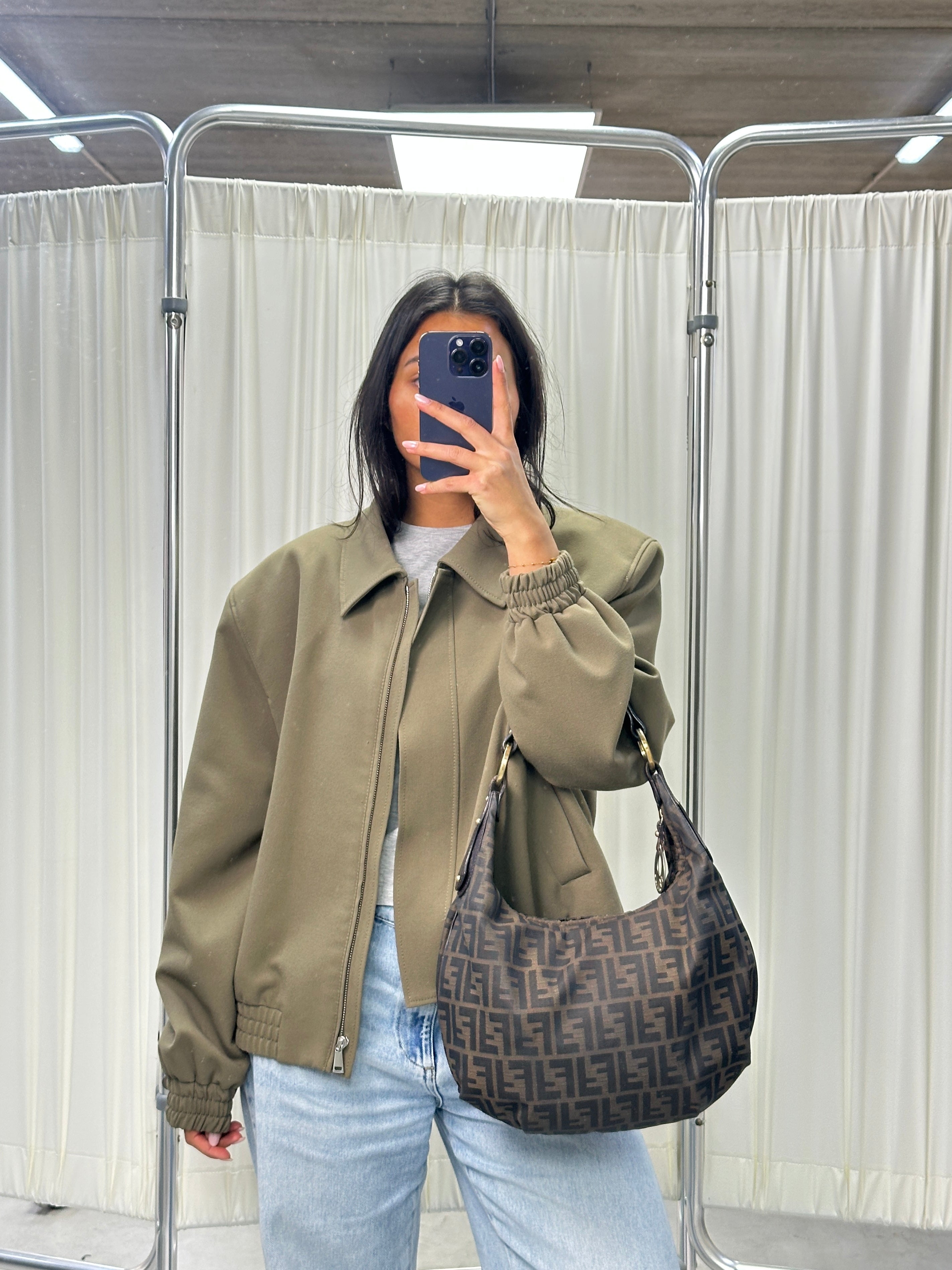 Fendi Zucchino Canvas Pochette