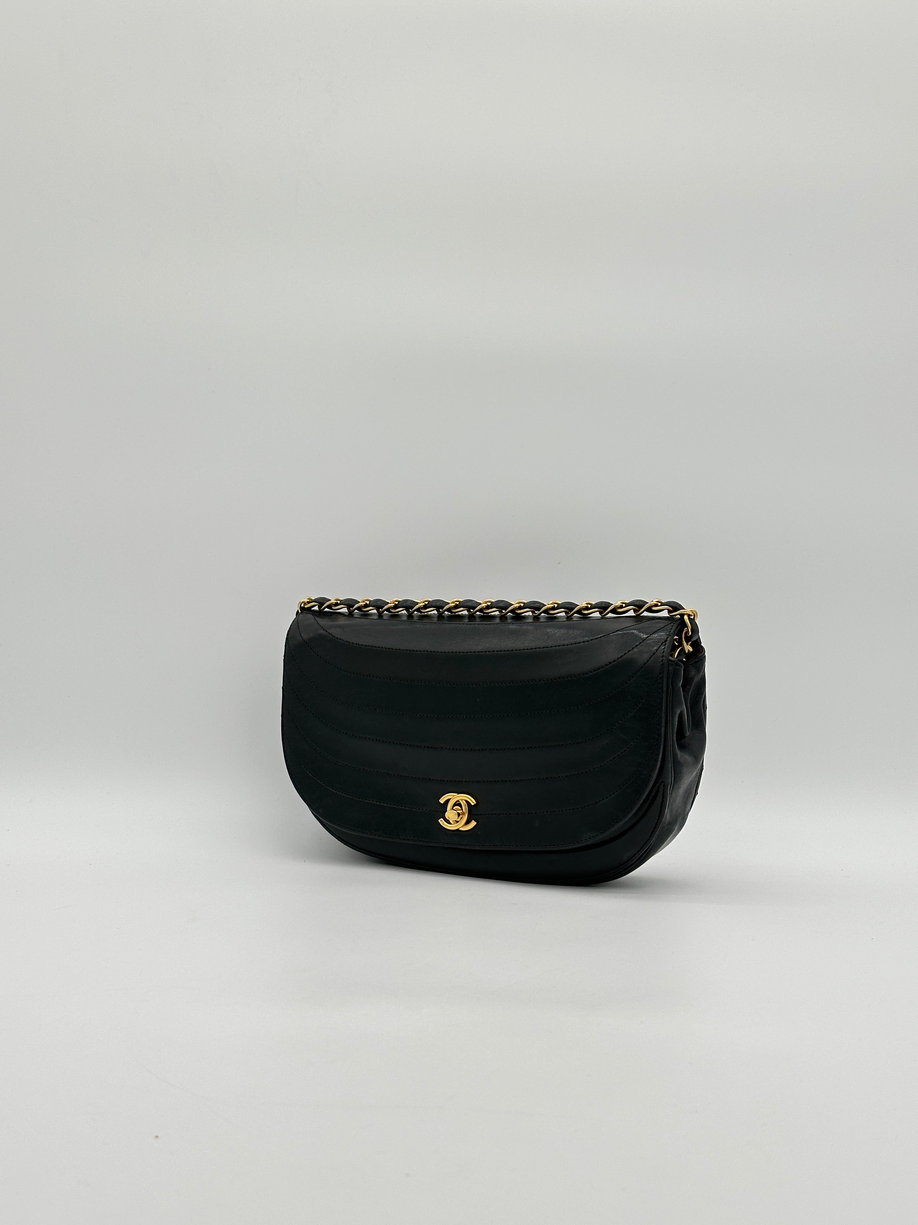 Pre-loved Chanel Half Moon Single Flap | Pepper Luxury Vintage