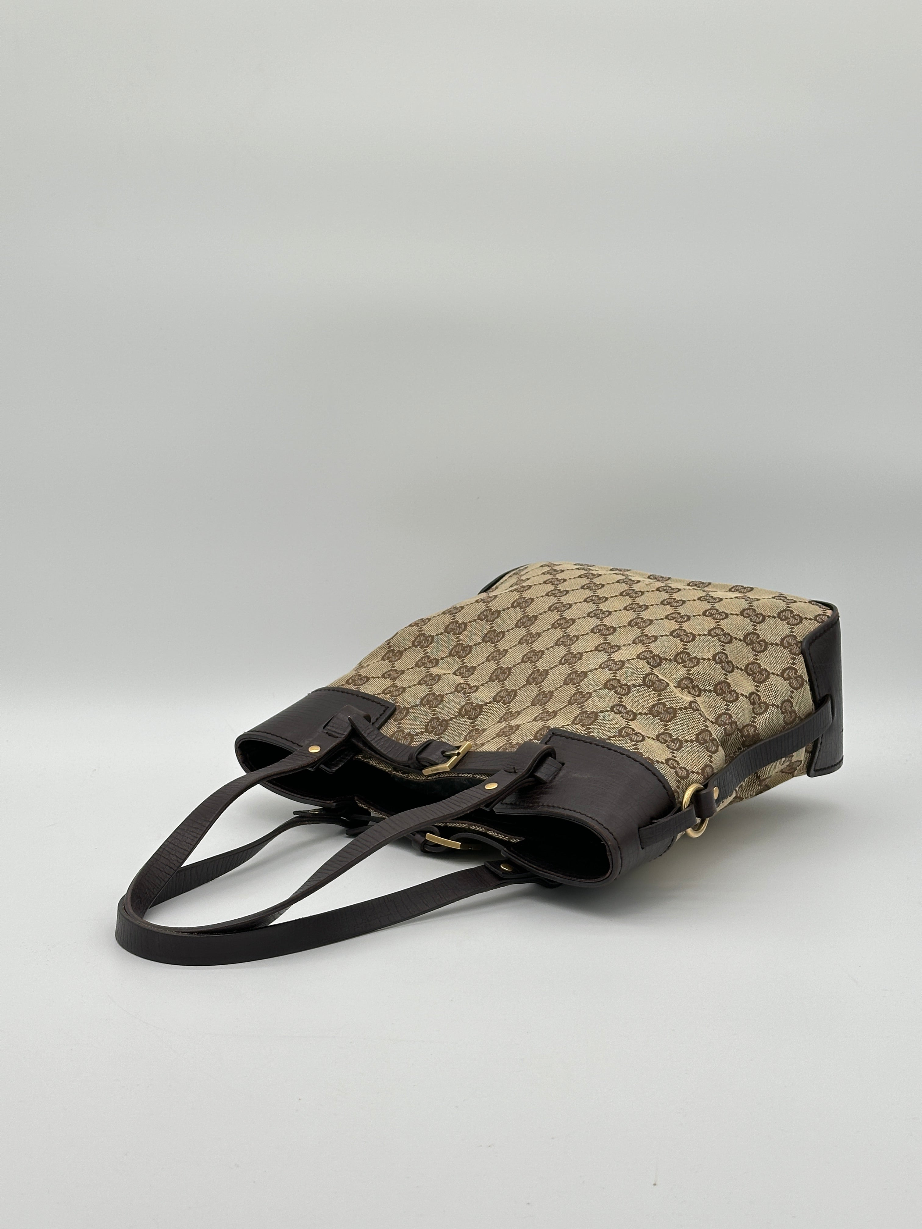 Gucci Canvas Belted Tote Bag