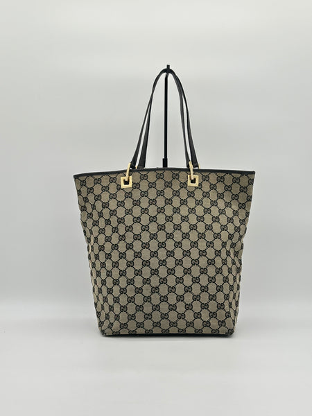 Pre-loved Gucci Canvas Tote Bag | Pepper Luxury Vintage