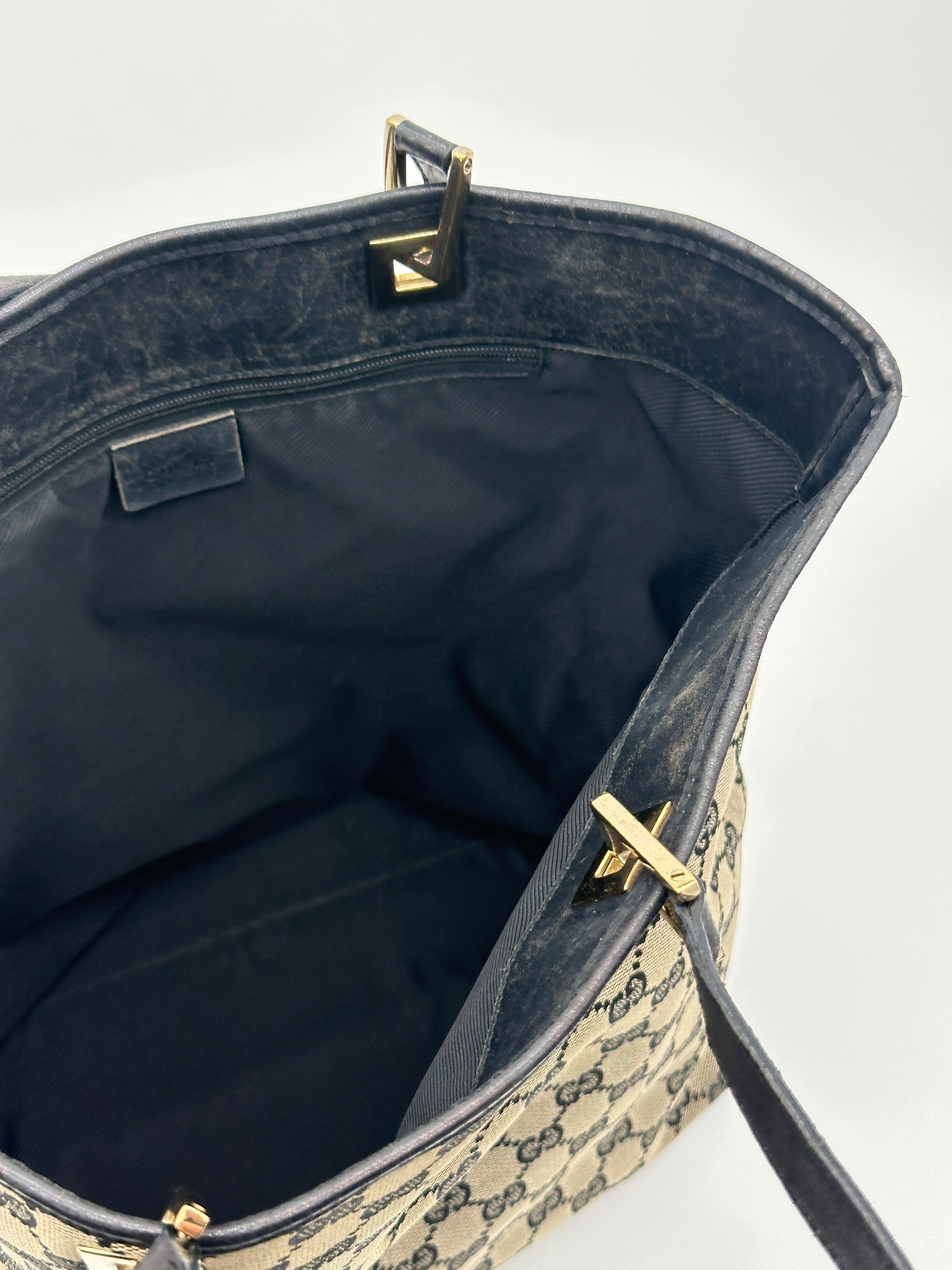 Pre-loved Gucci Canvas Tote Bag | Pepper Luxury Vintage