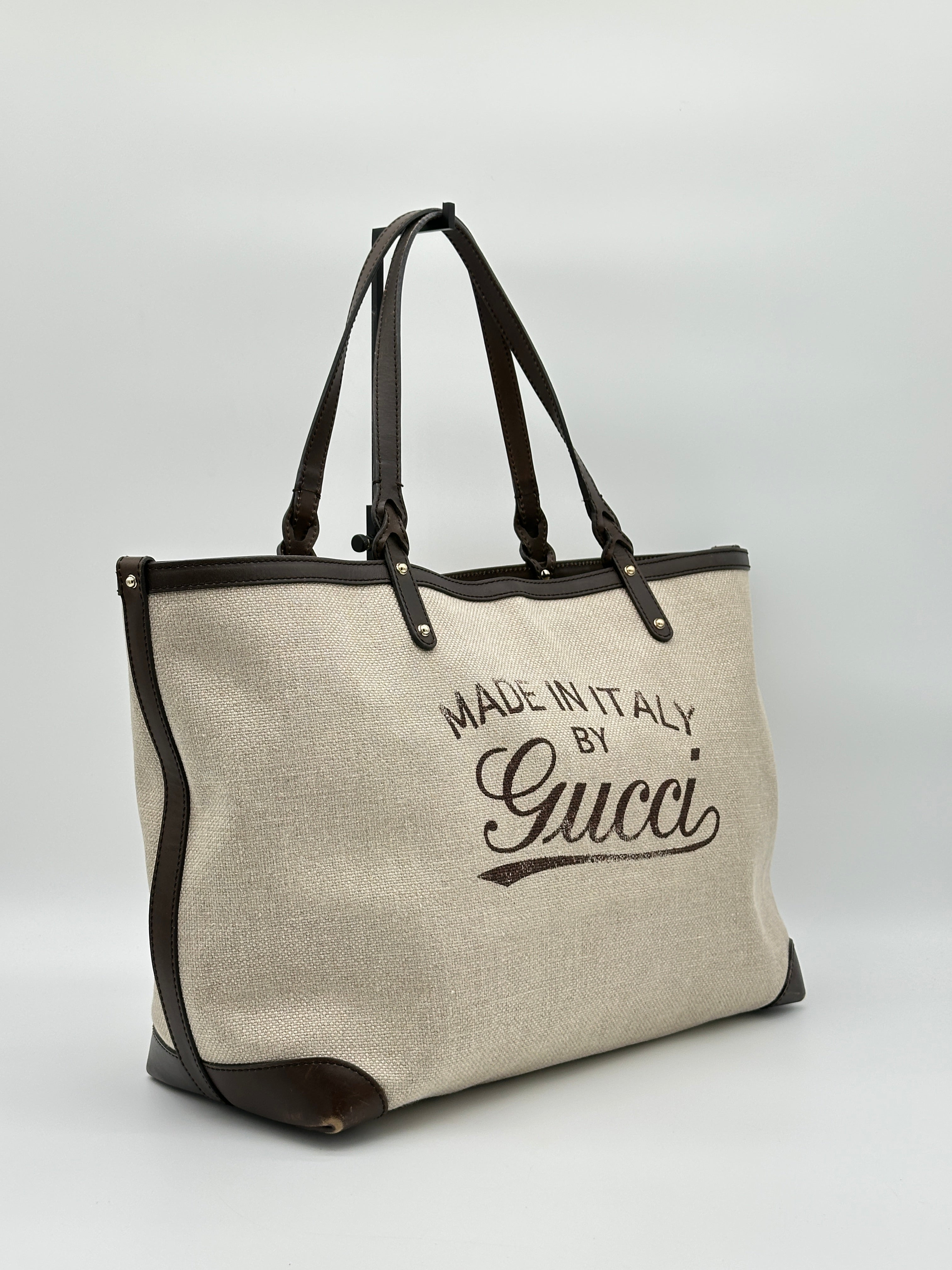 Gucci Craft Canvas Tote Bag