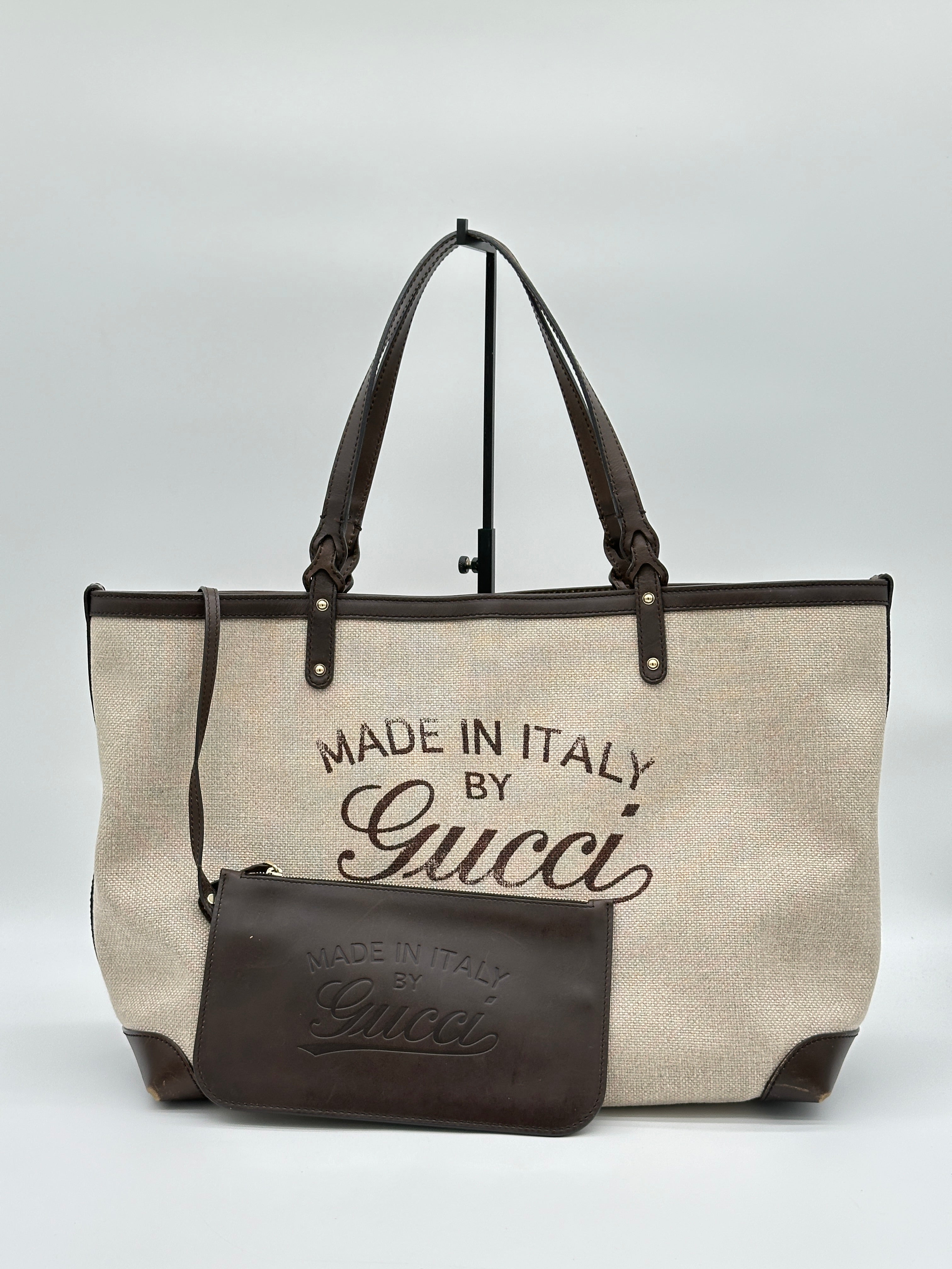 Gucci Craft Canvas Tote Bag