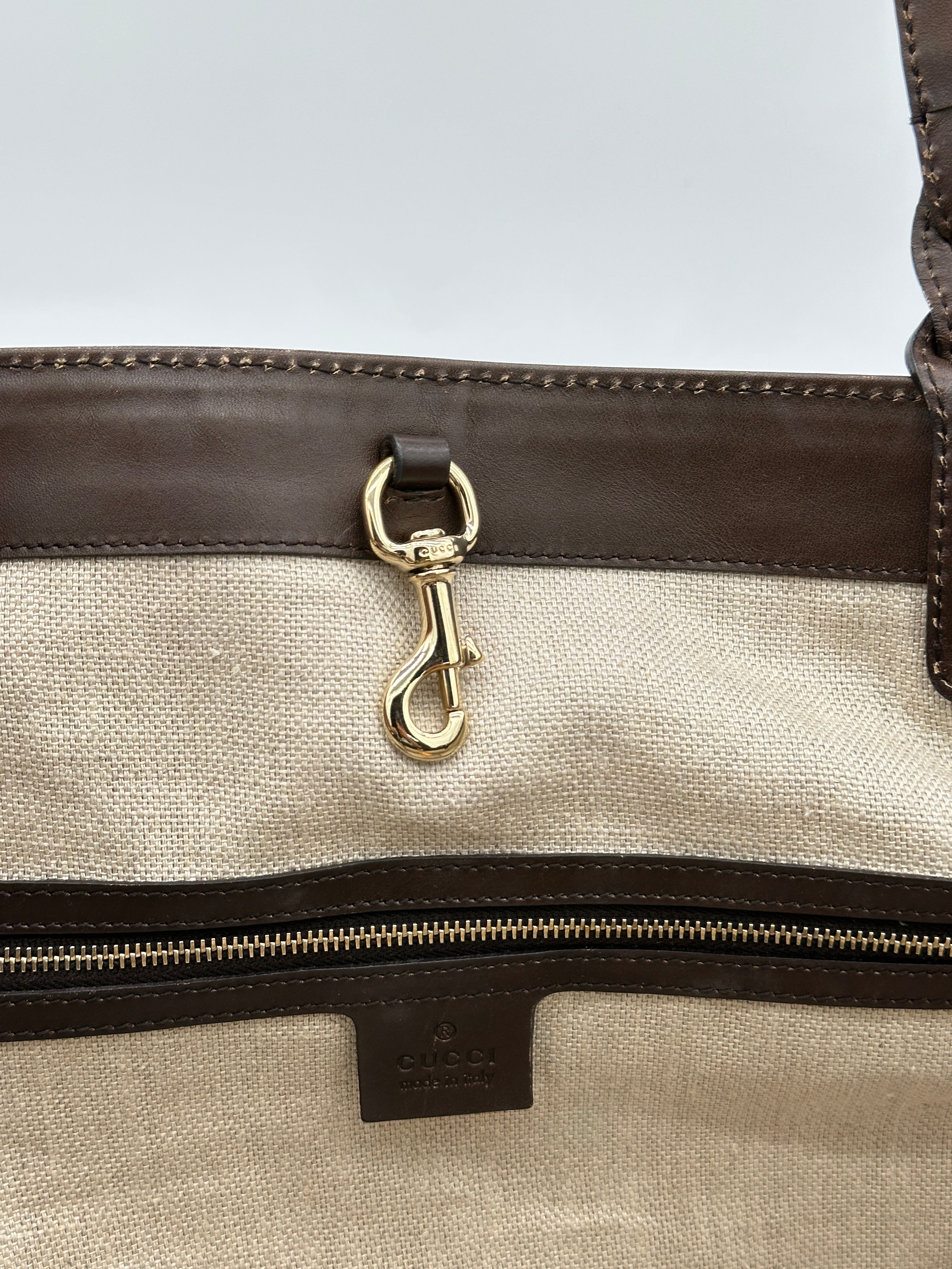 Gucci Craft Canvas Tote Bag