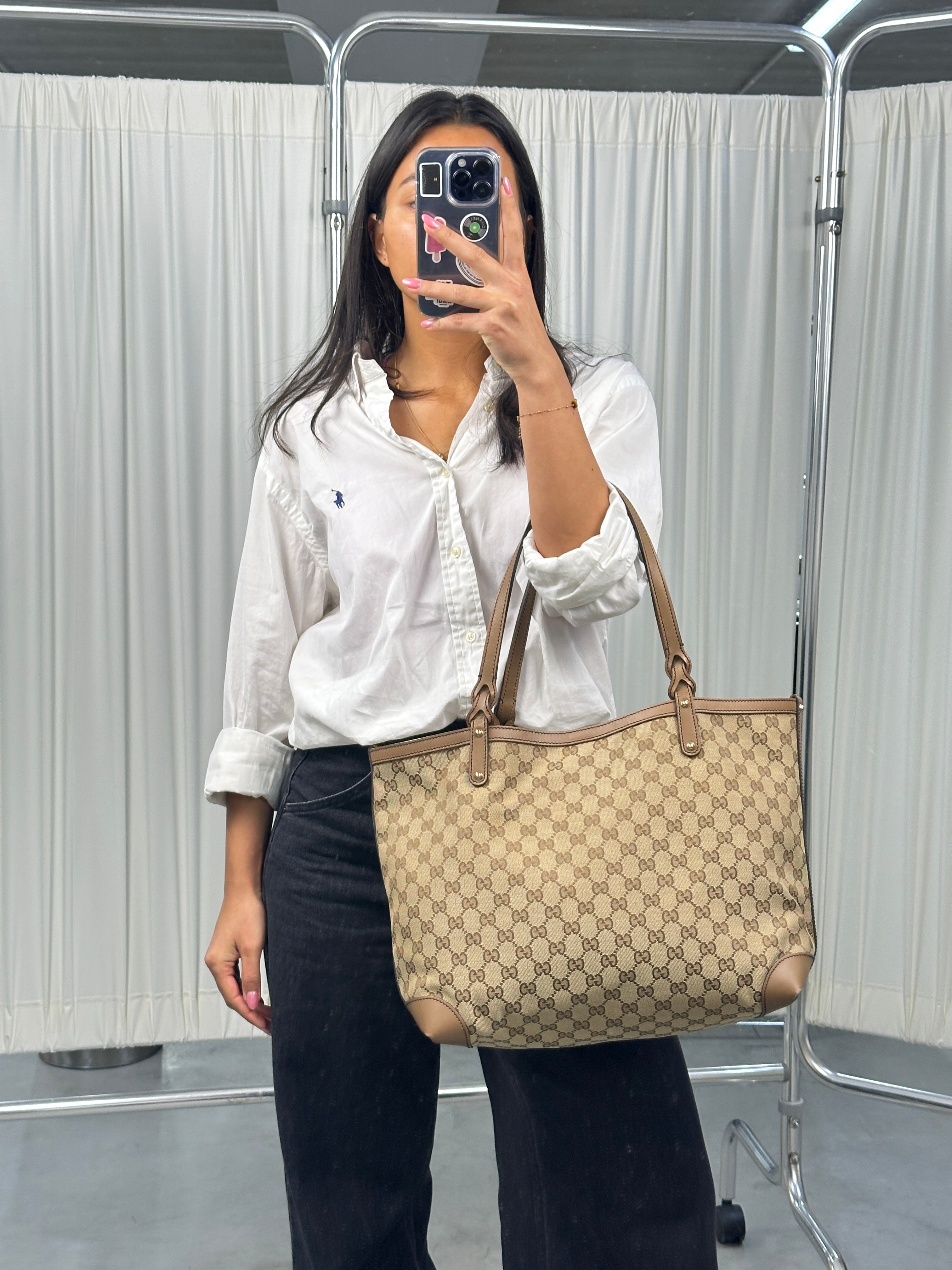 Gucci Craft Canvas Tote Bag