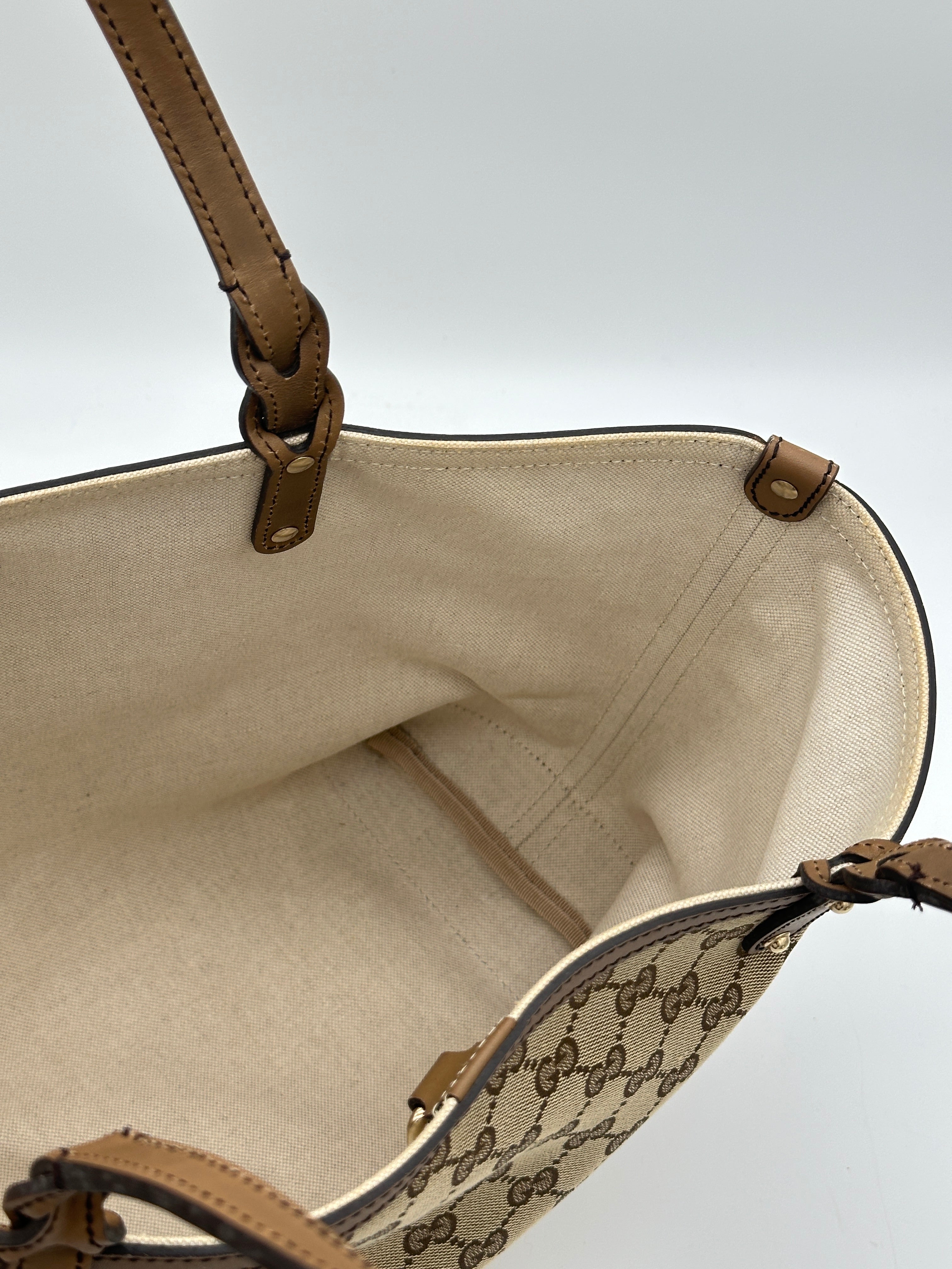 Gucci Craft Canvas Tote Bag
