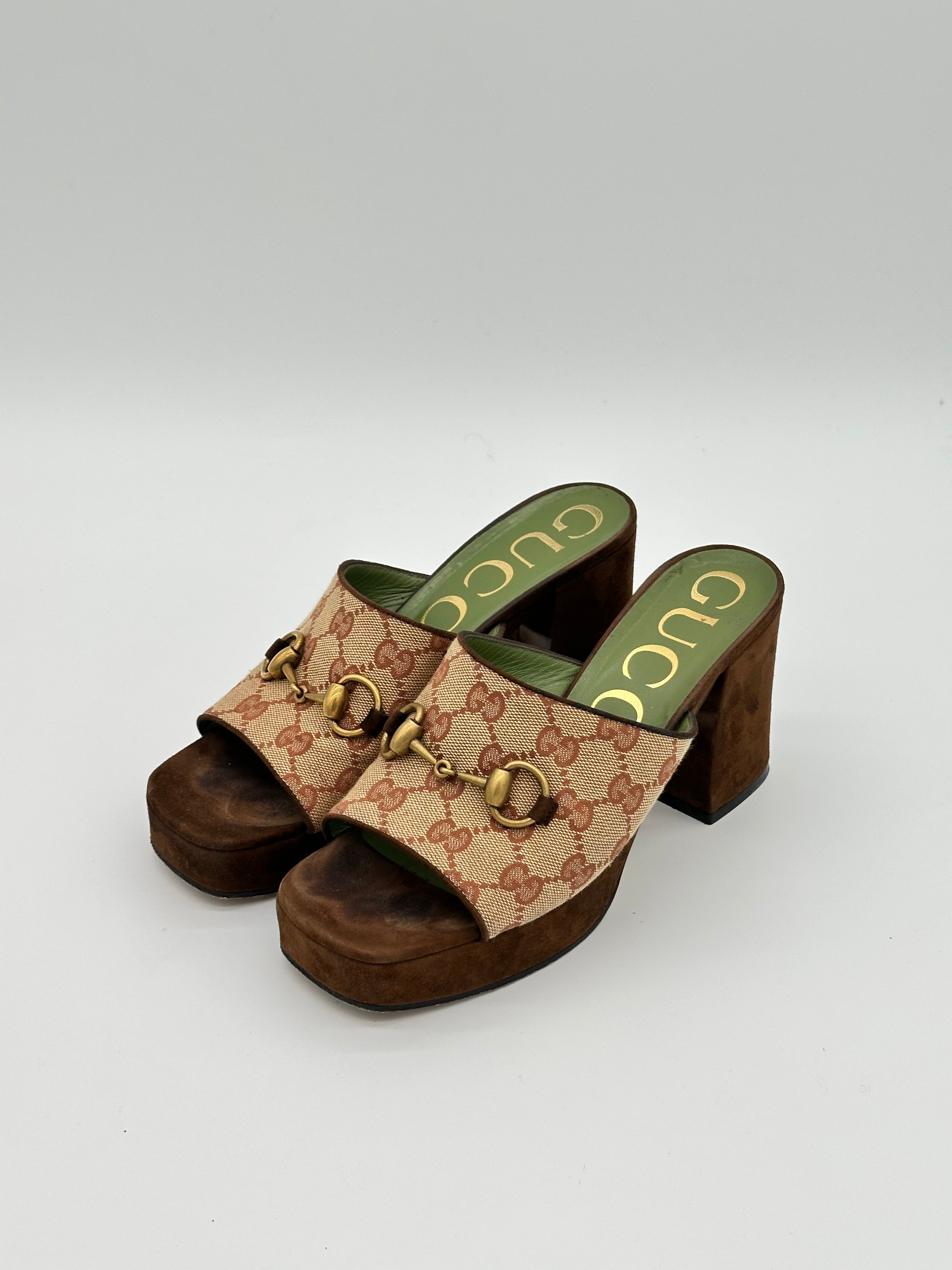 Gucci Horsebit Platform Heels