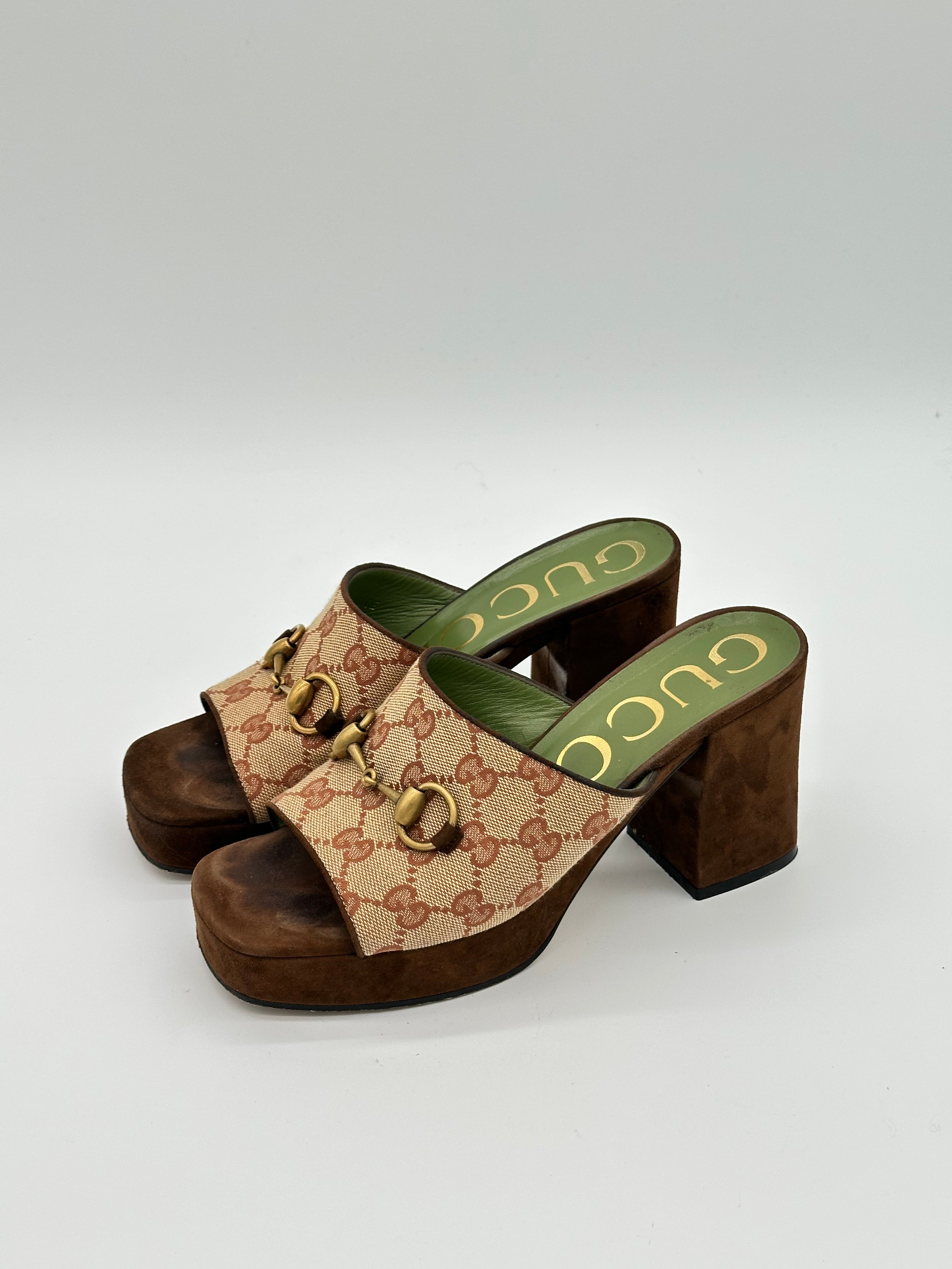 Gucci Horsebit Platform Heels