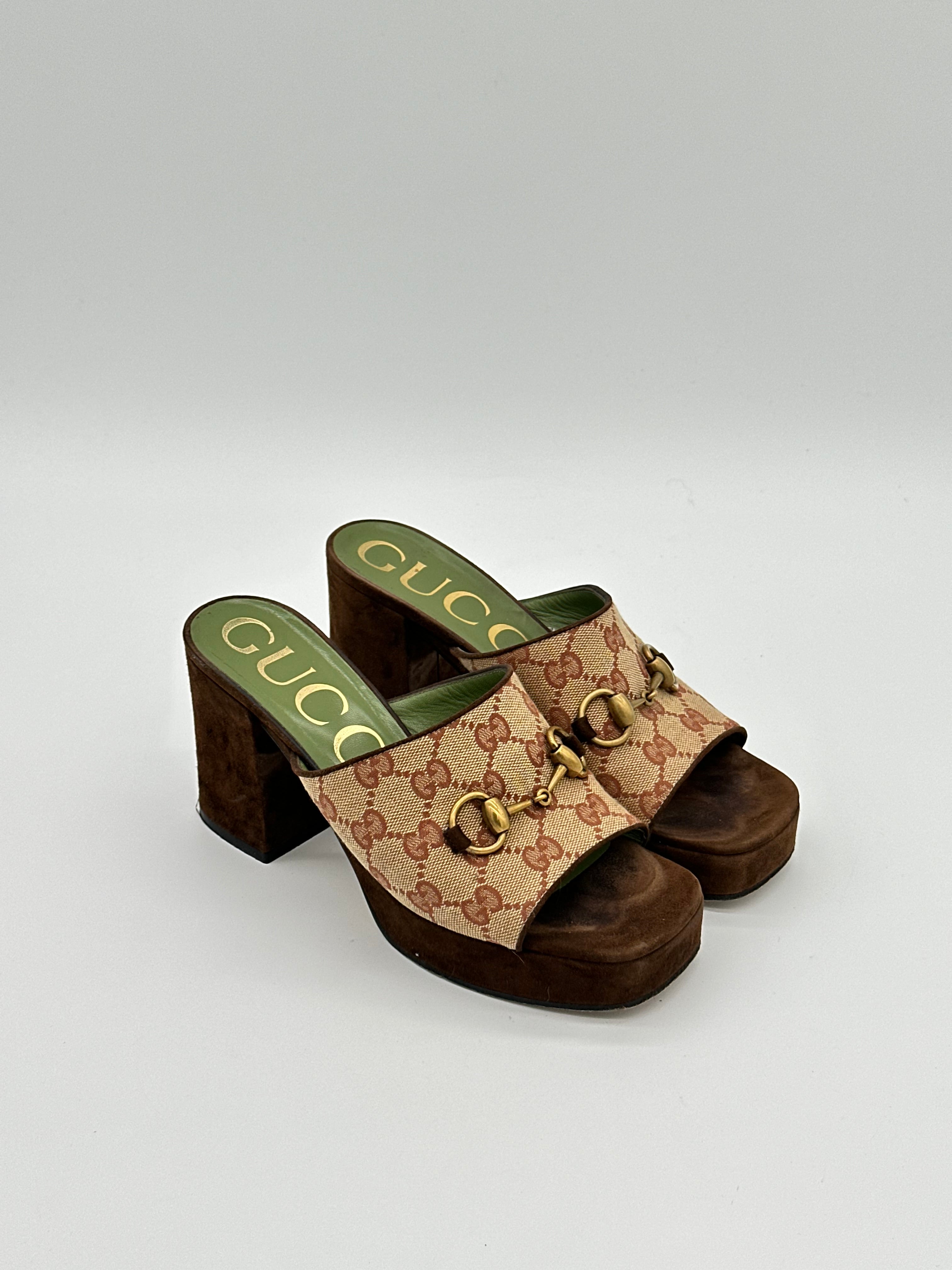 Gucci Horsebit Platform Heels